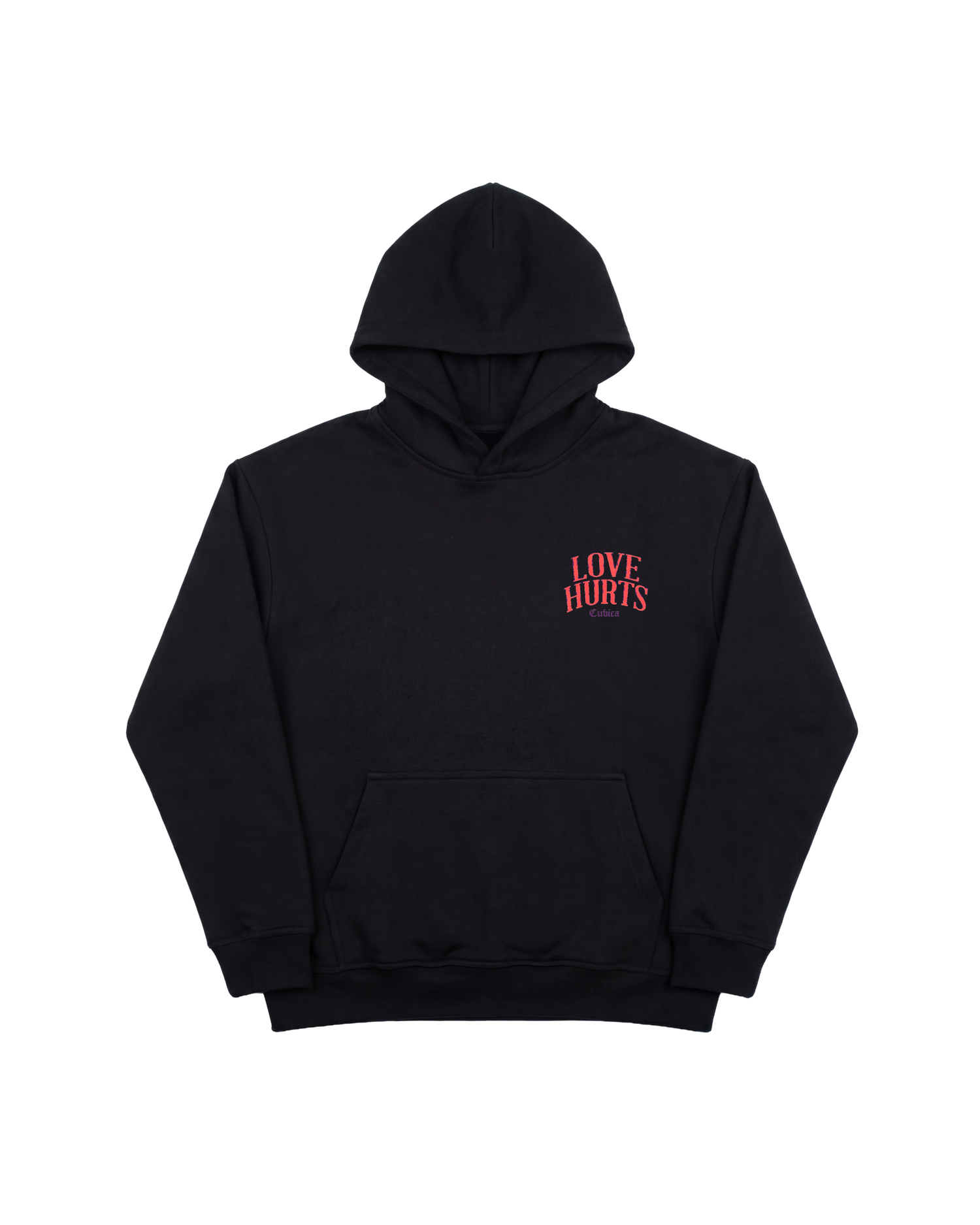 Love Hurts Hoodie 410 Negro Cubica