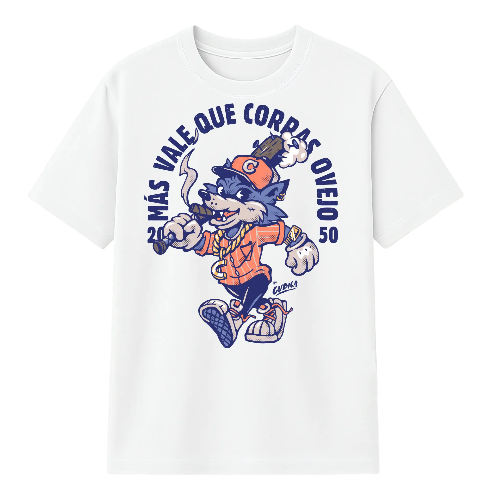 Camiseta Cubica Mas Vale Que Corras Ovejo F