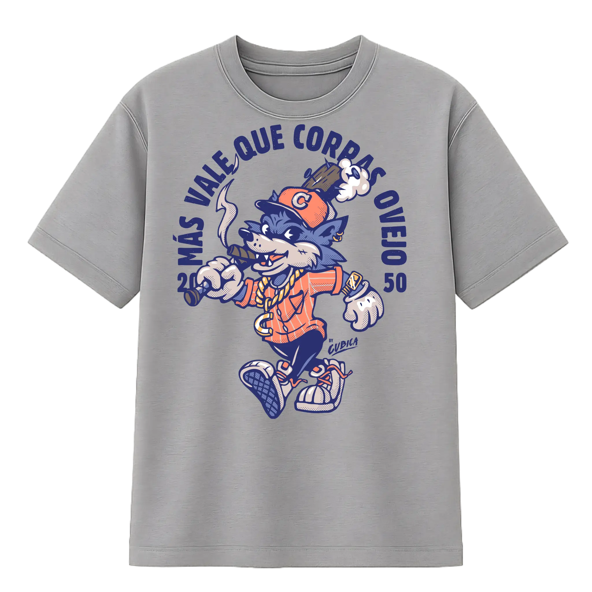 Camiseta Cubica Mas Vale Que Corras Ovejo F