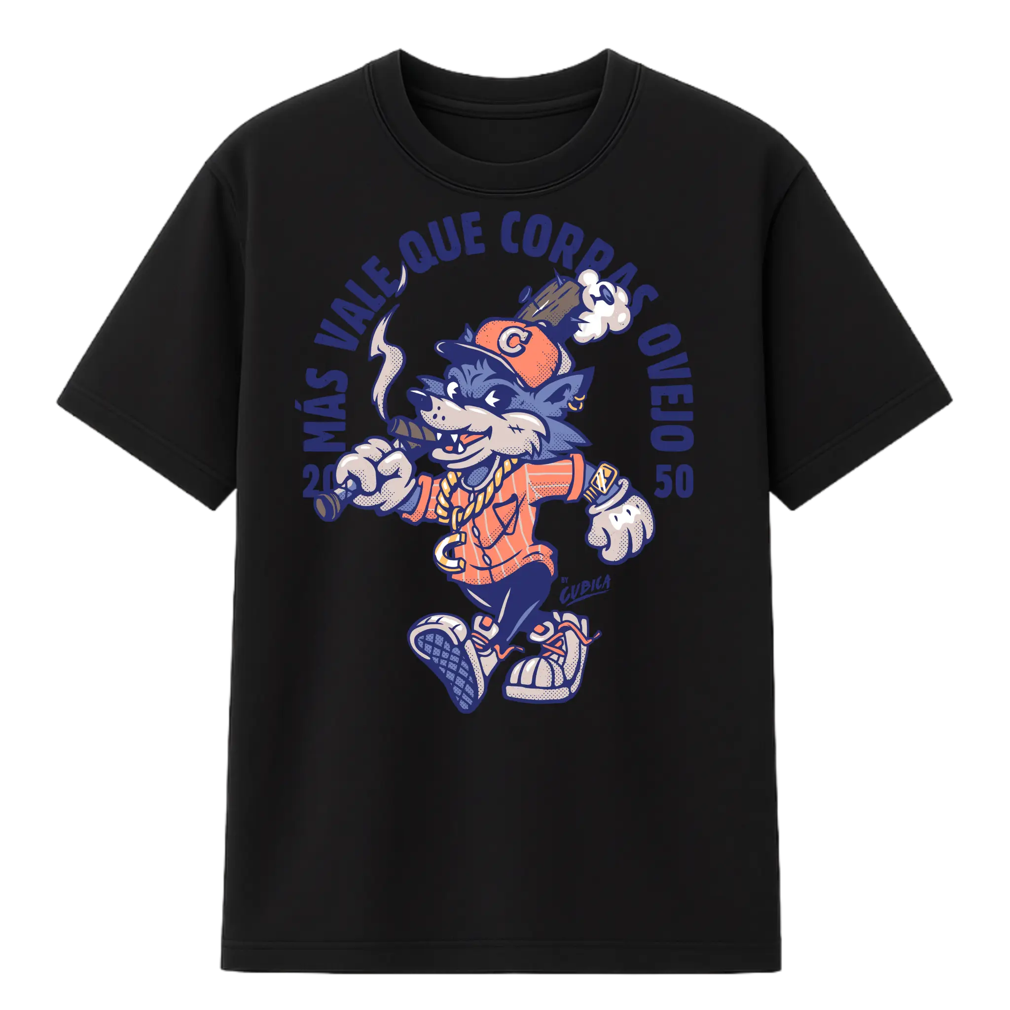 Camiseta Cubica Mas Vale Que Corras Ovejo F