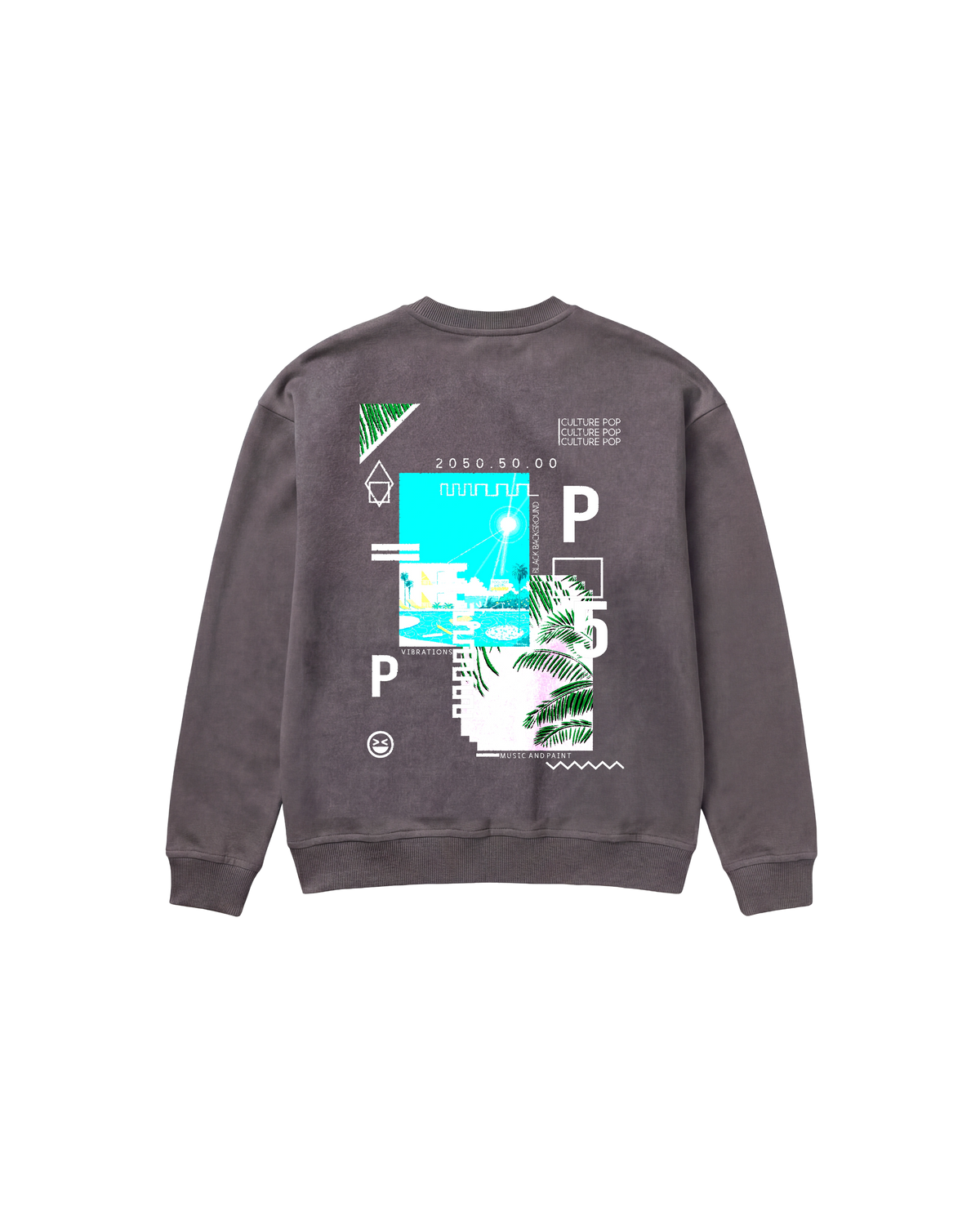 Music Paint Sweatshirt 410 Gris Oscuro Cubica