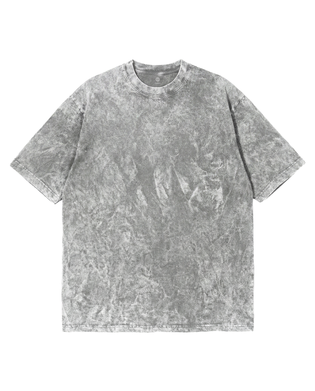 Camiseta Acid Wash Cubica Gris
