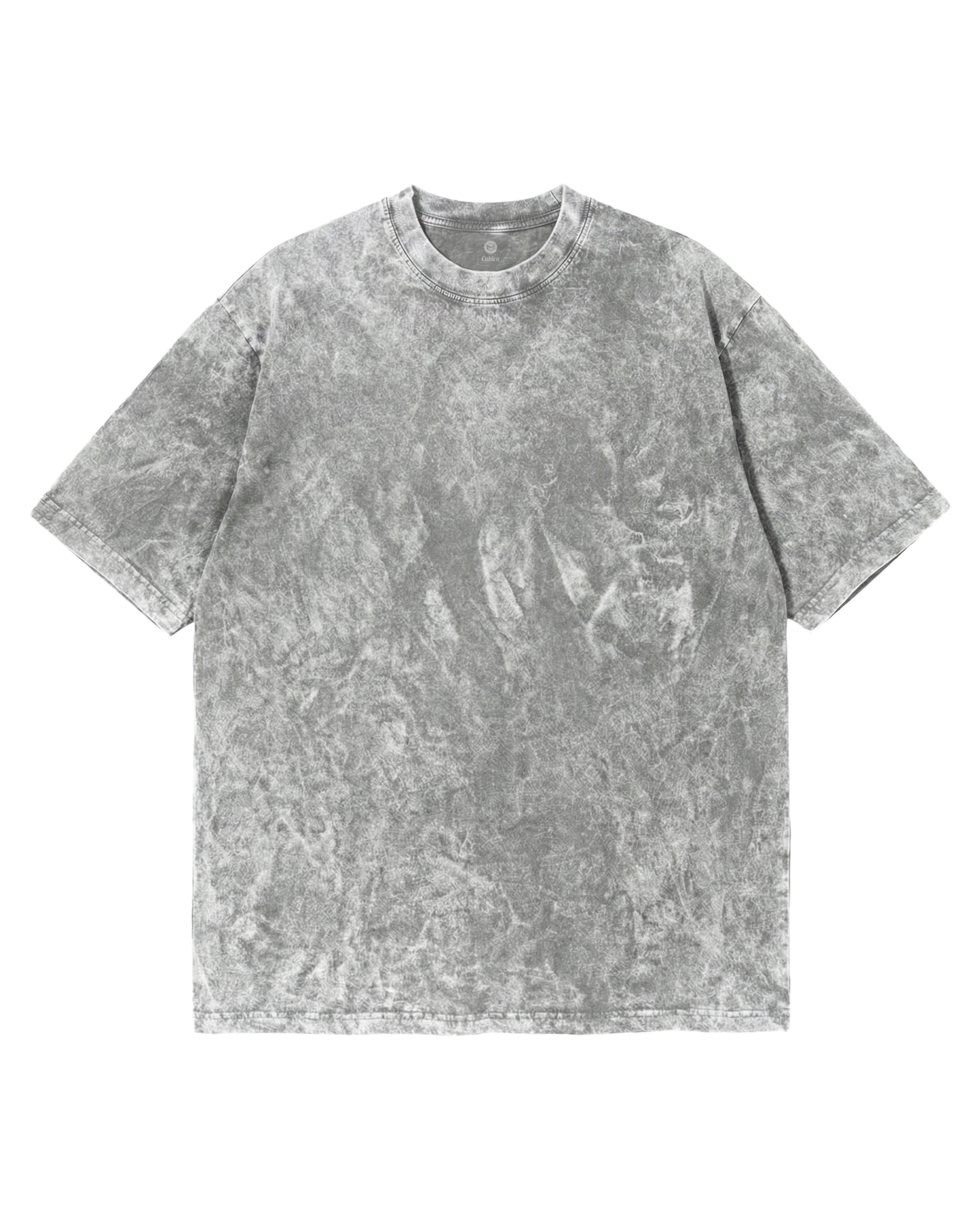 Camiseta Acid Wash Cubica Gris