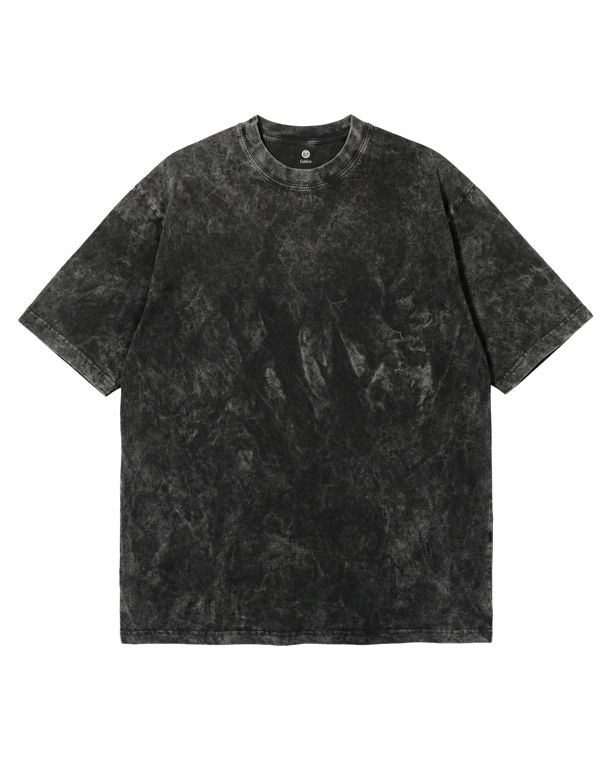 Camiseta Acid Wash Cubica Negro