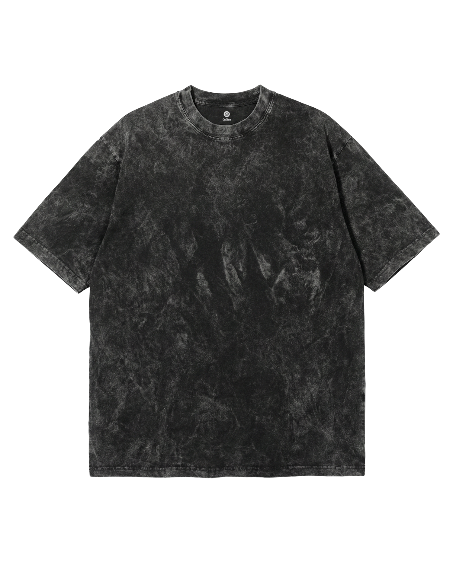 Acid Wash Cubic T-shirt Black