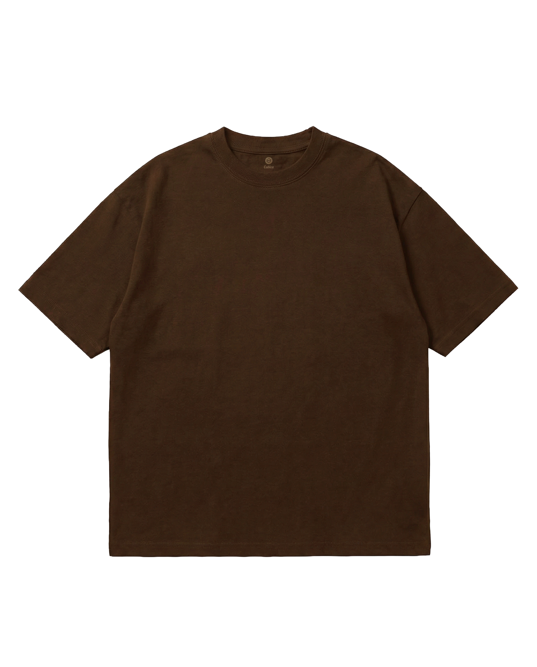 Camiseta Oversize Fit Cubica Café
