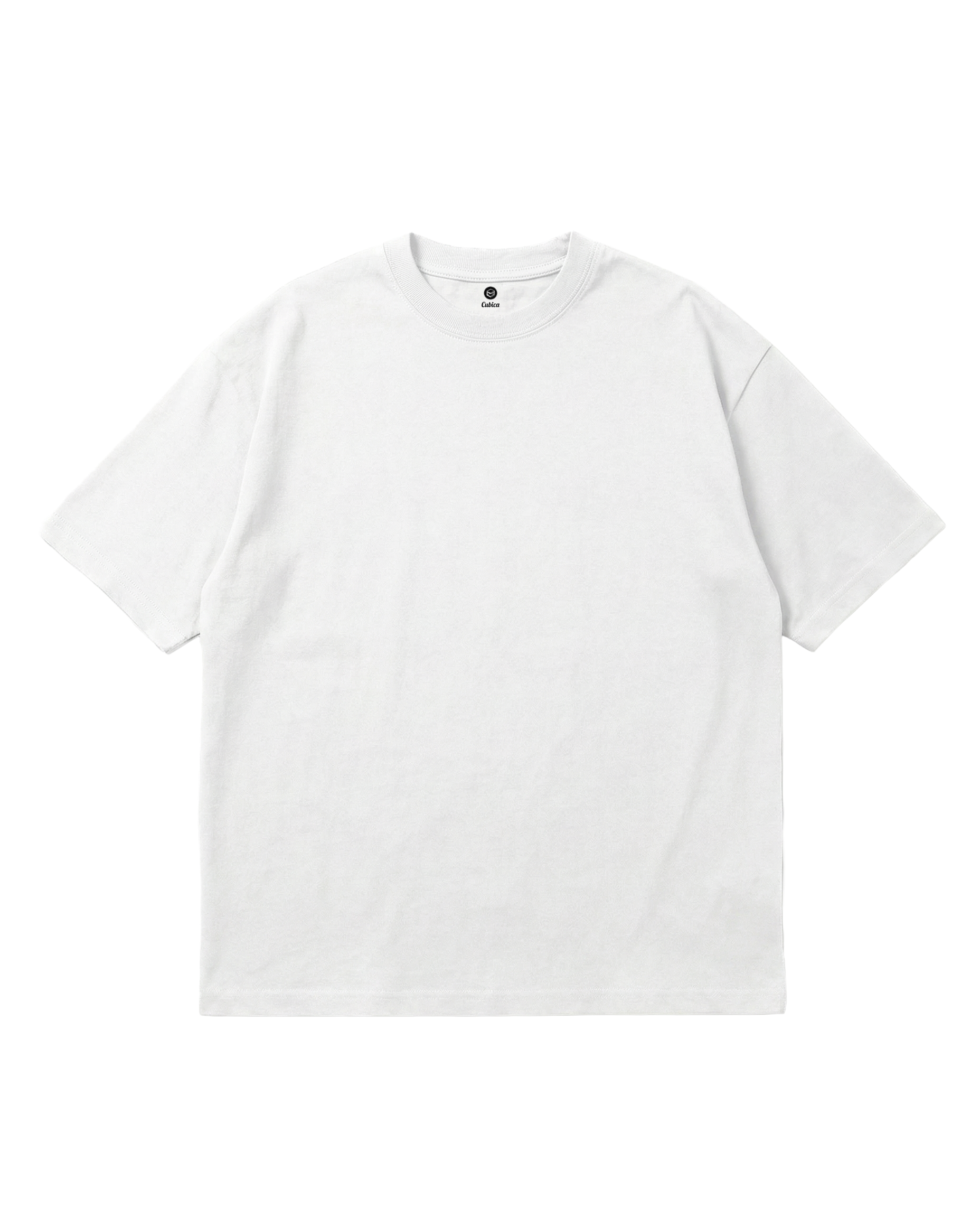 Camiseta Oversize Fit Cubica Blanco