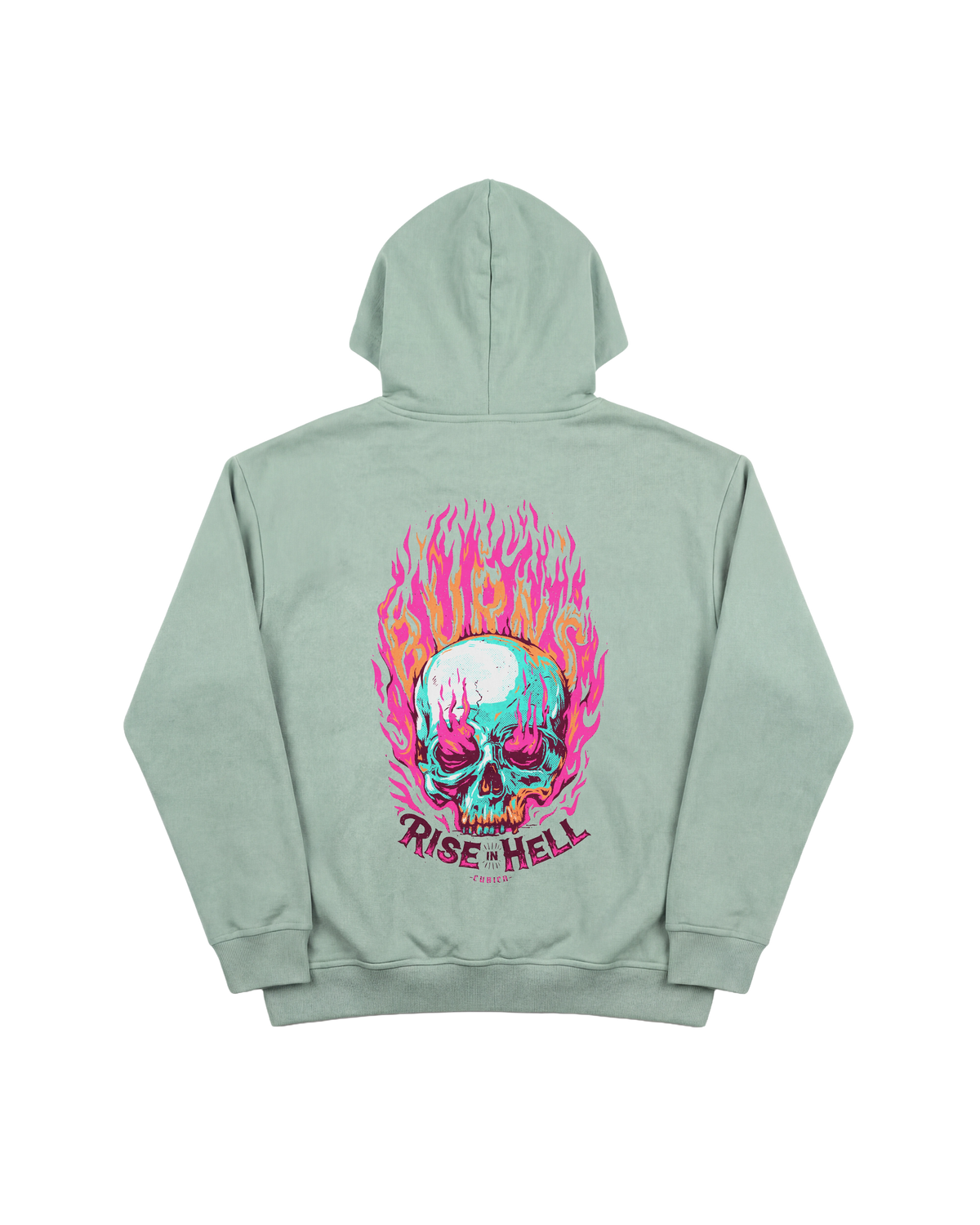Rise Hell Hoodie 410 Verde Menta Cubica