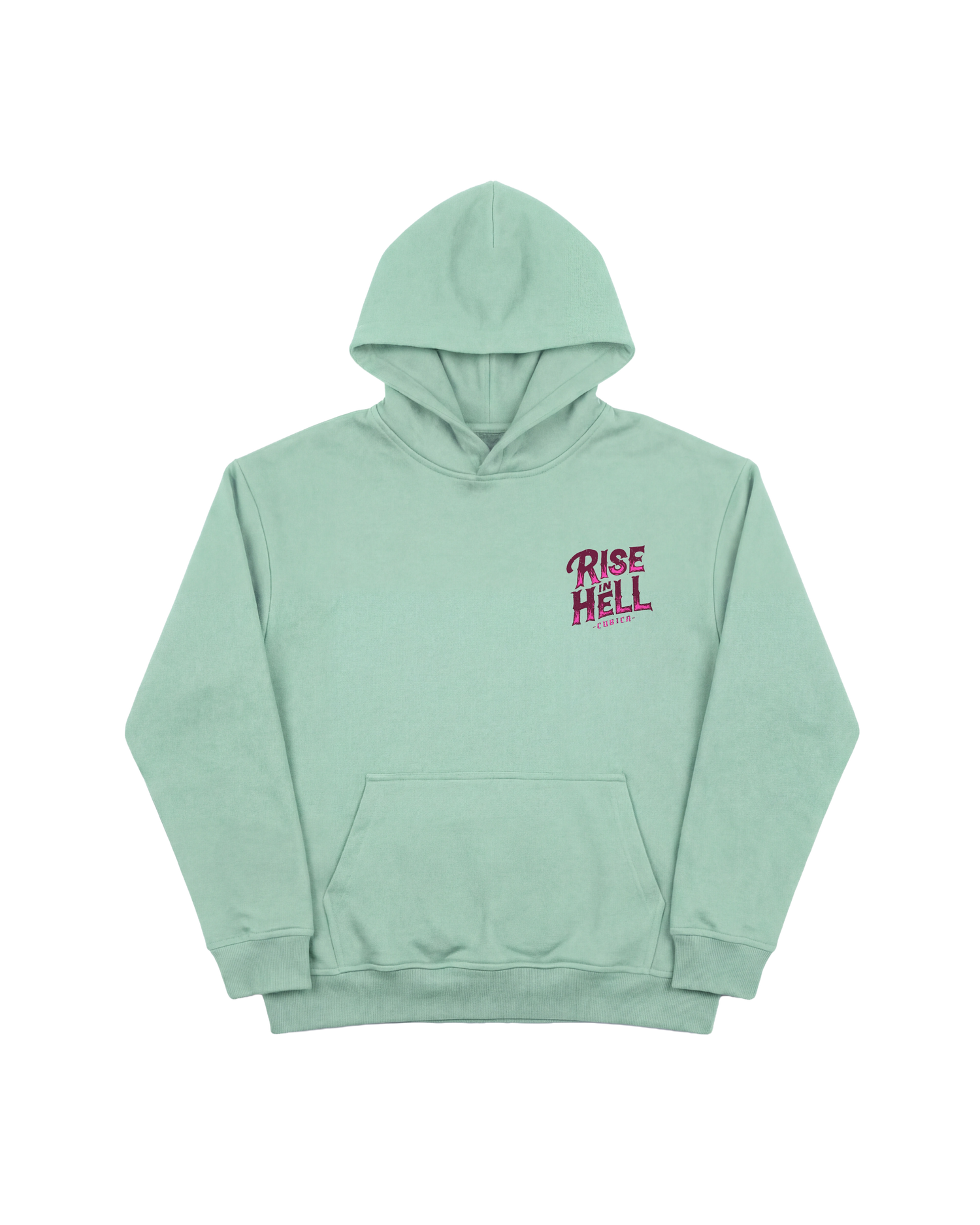 Rise Hell Hoodie 410 Verde Menta Cubica