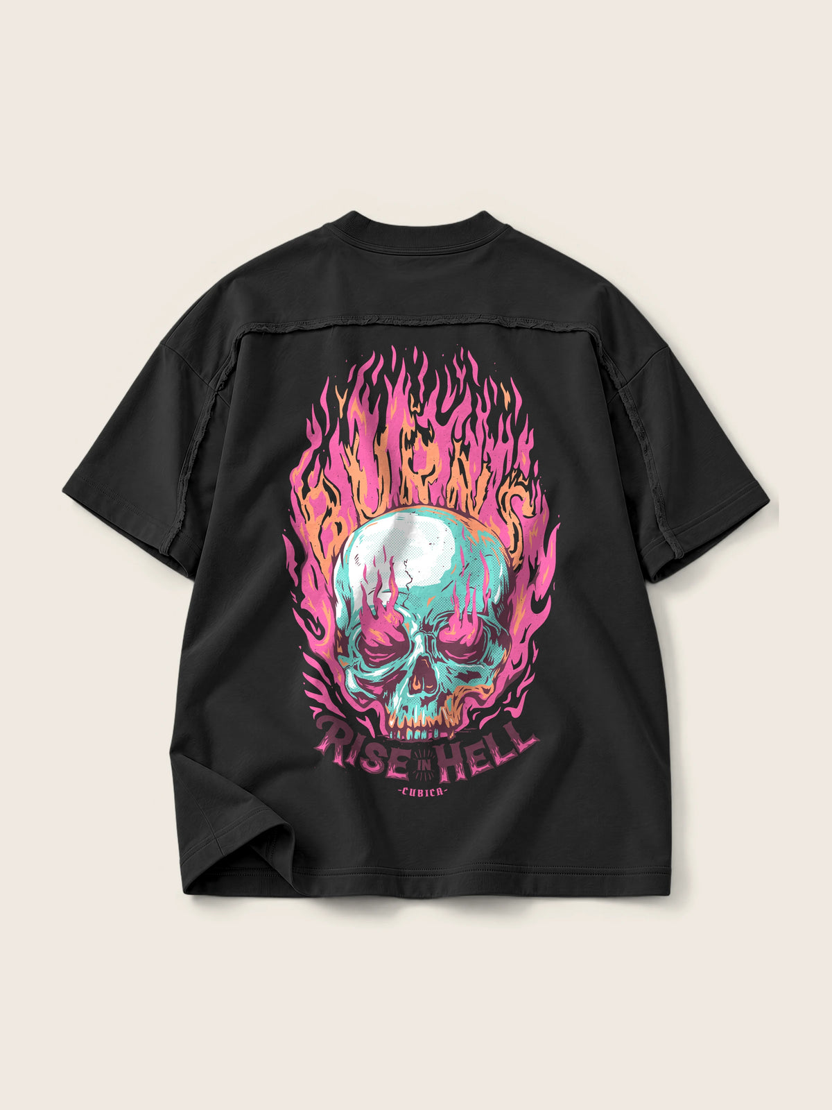 Rise in Hell · Camiseta Semi Oversize con Cortes 410g — Imagen del producto 7