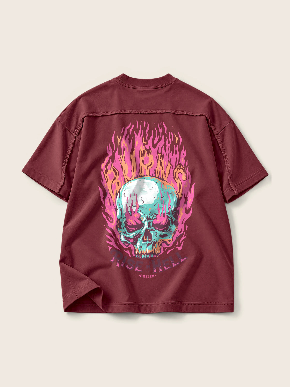 Rise in Hell · Camiseta Semi Oversize con Cortes 410g — Imagen del producto 11