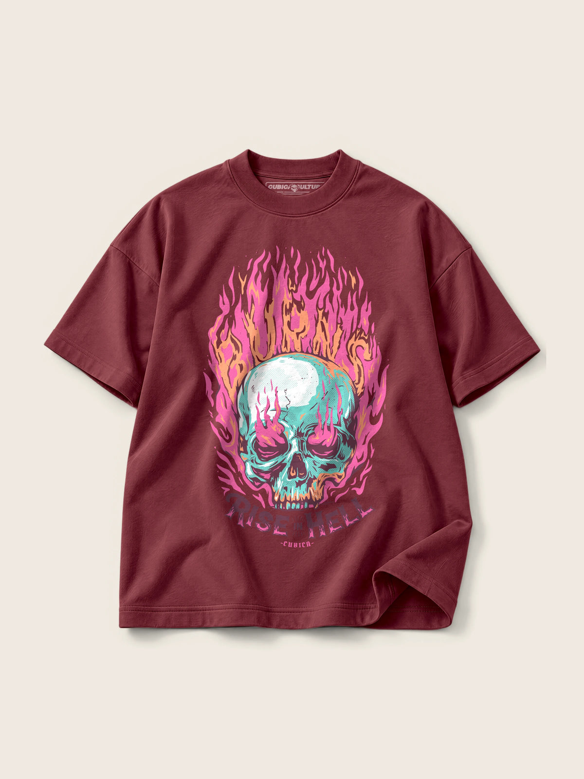 Rise in Hell · Camiseta Semi Oversize con Cortes 410g — Imagen del producto 9