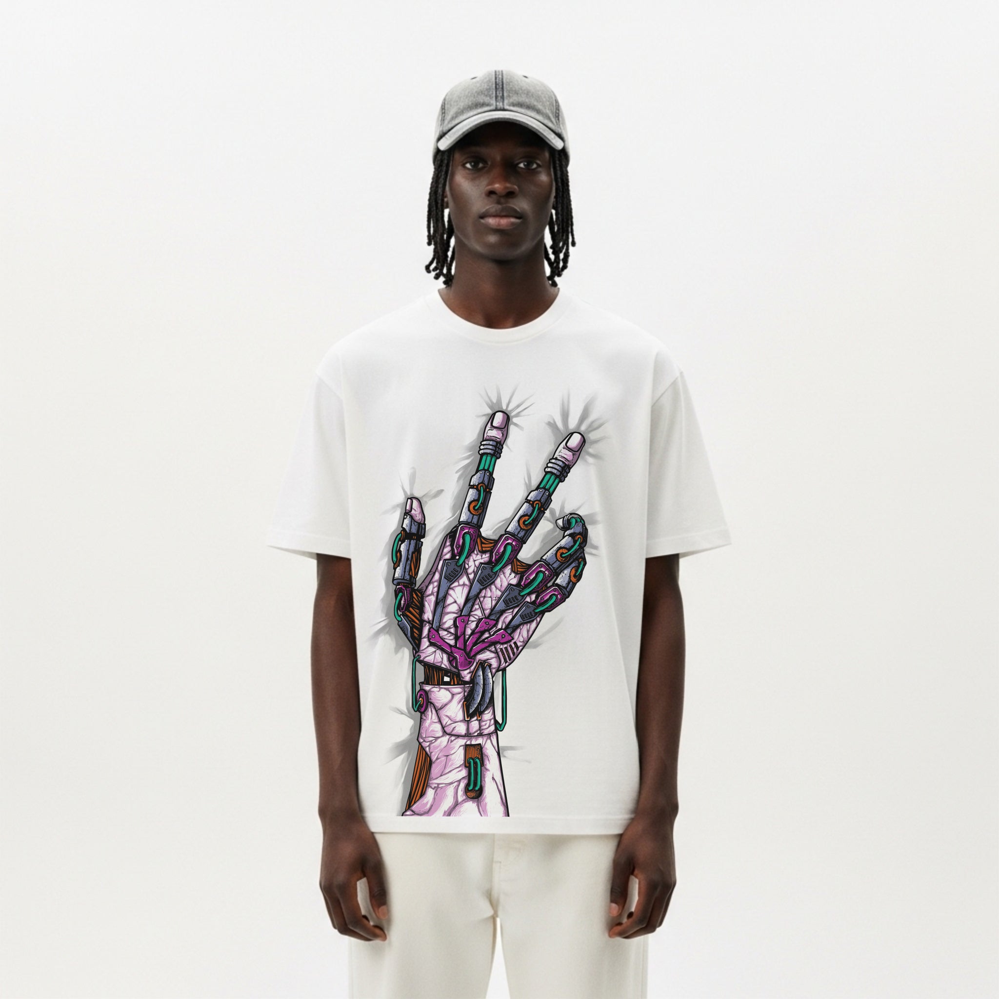 Camiseta Cubica Robot Hand