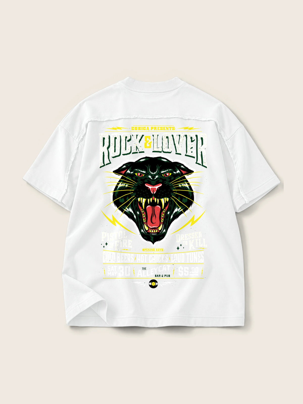 Rock And Lover · Camiseta Semi Oversize con Cortes 410g — Imagen del producto 3