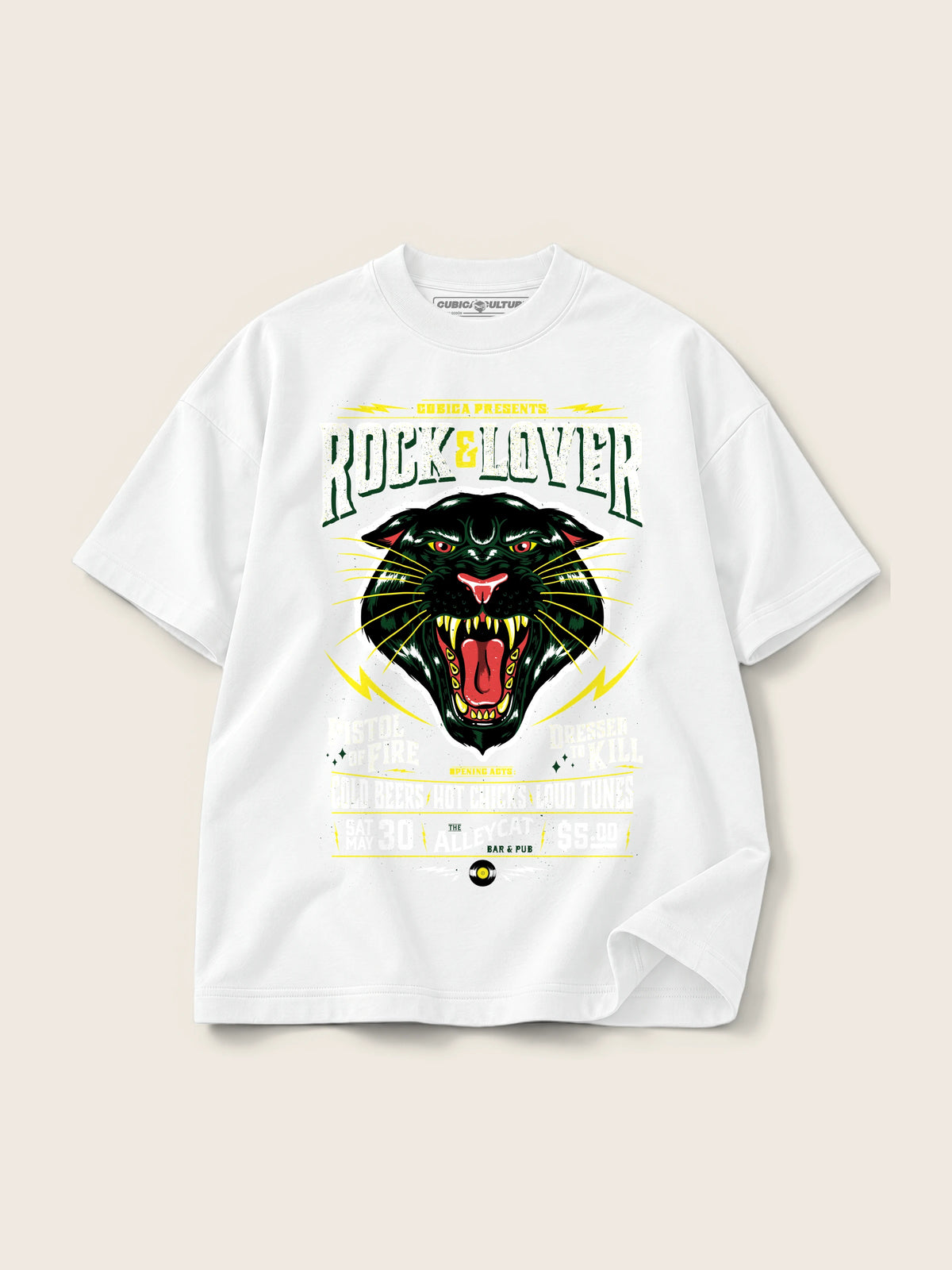 Rock And Lover · Camiseta Semi Oversize con Cortes 410g — Imagen del producto 1