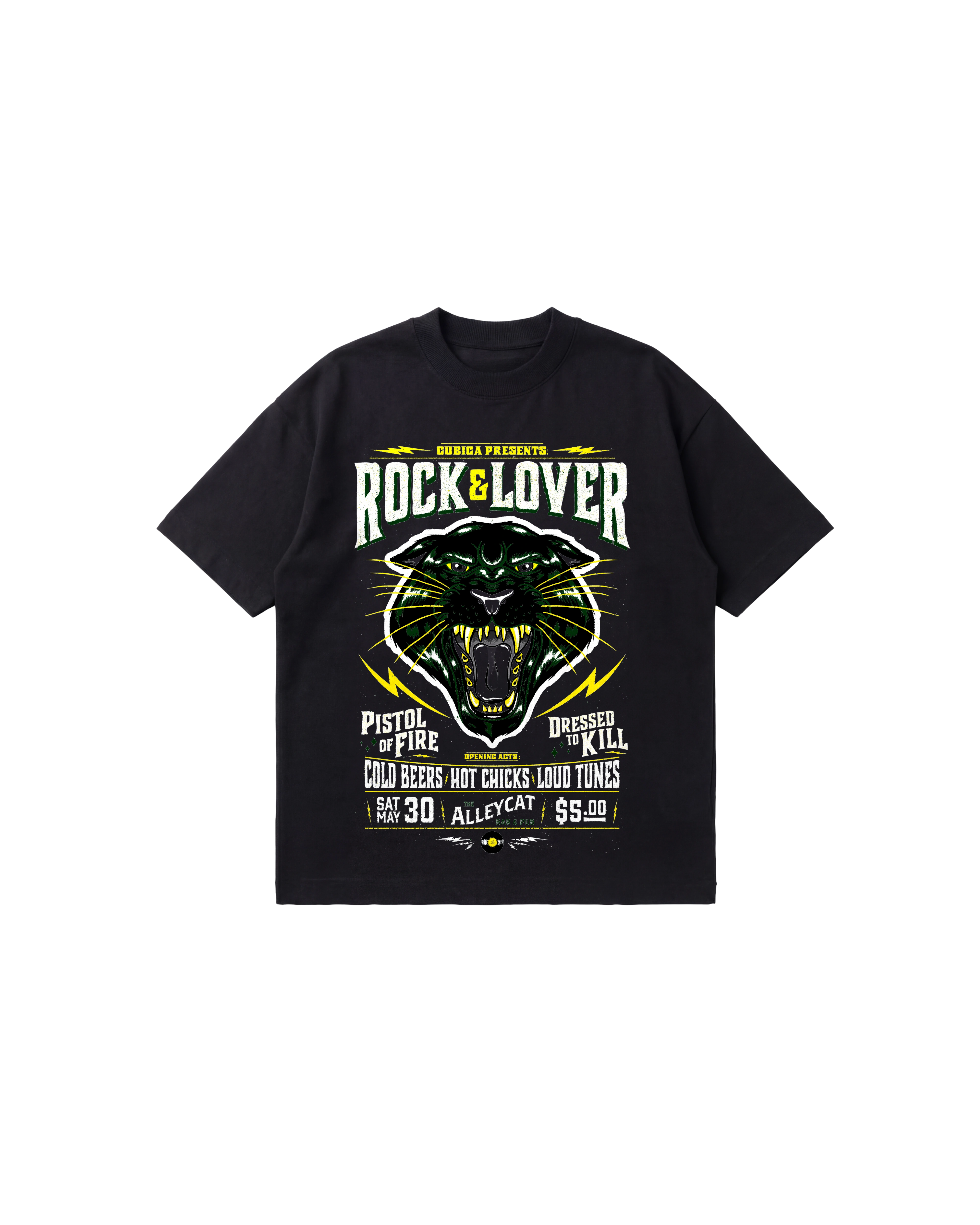 Rock Lover Semi Oversize 250 Negro Cubica