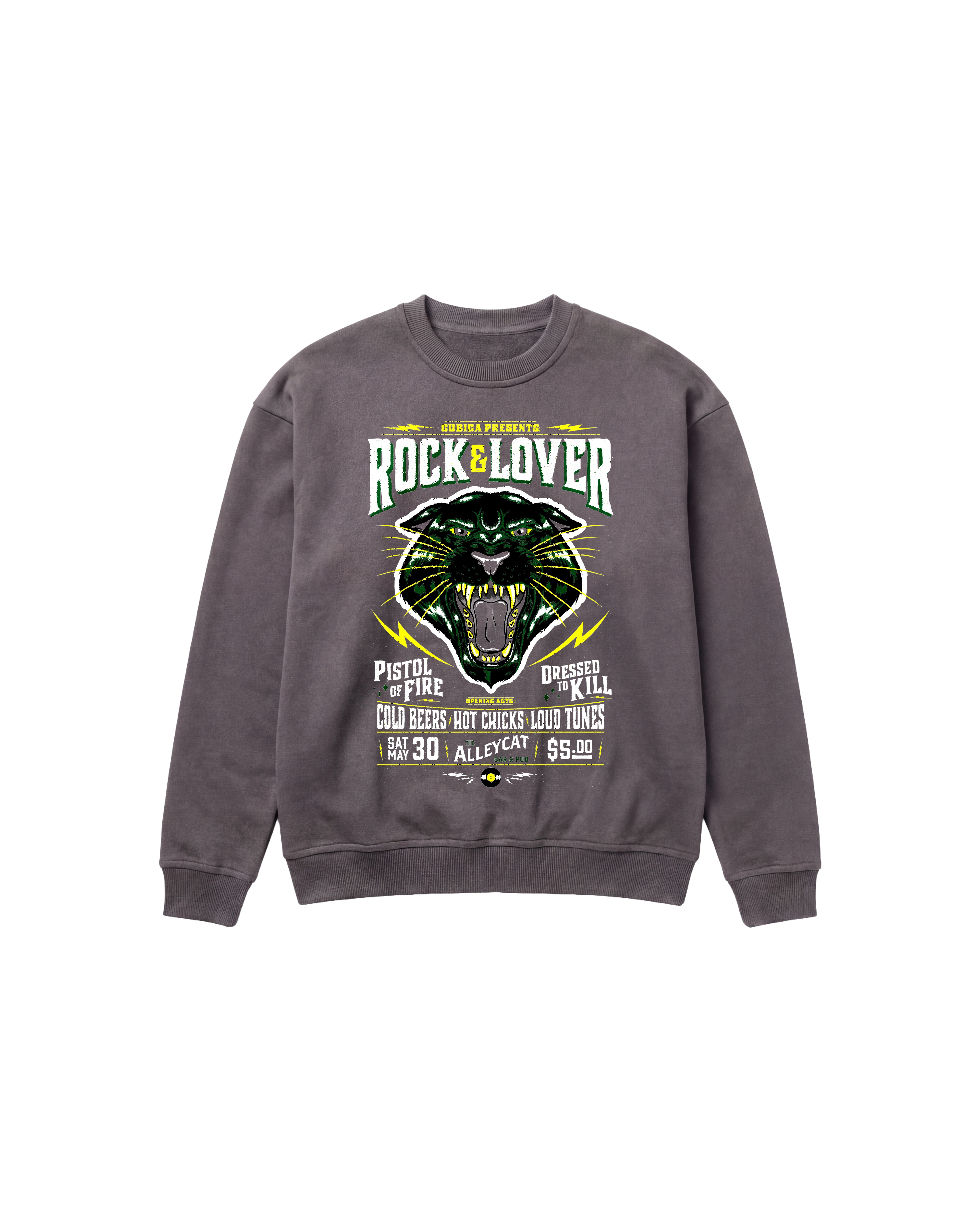 Rock Lover Sweatshirt 410 Gris Oscuro Cubica