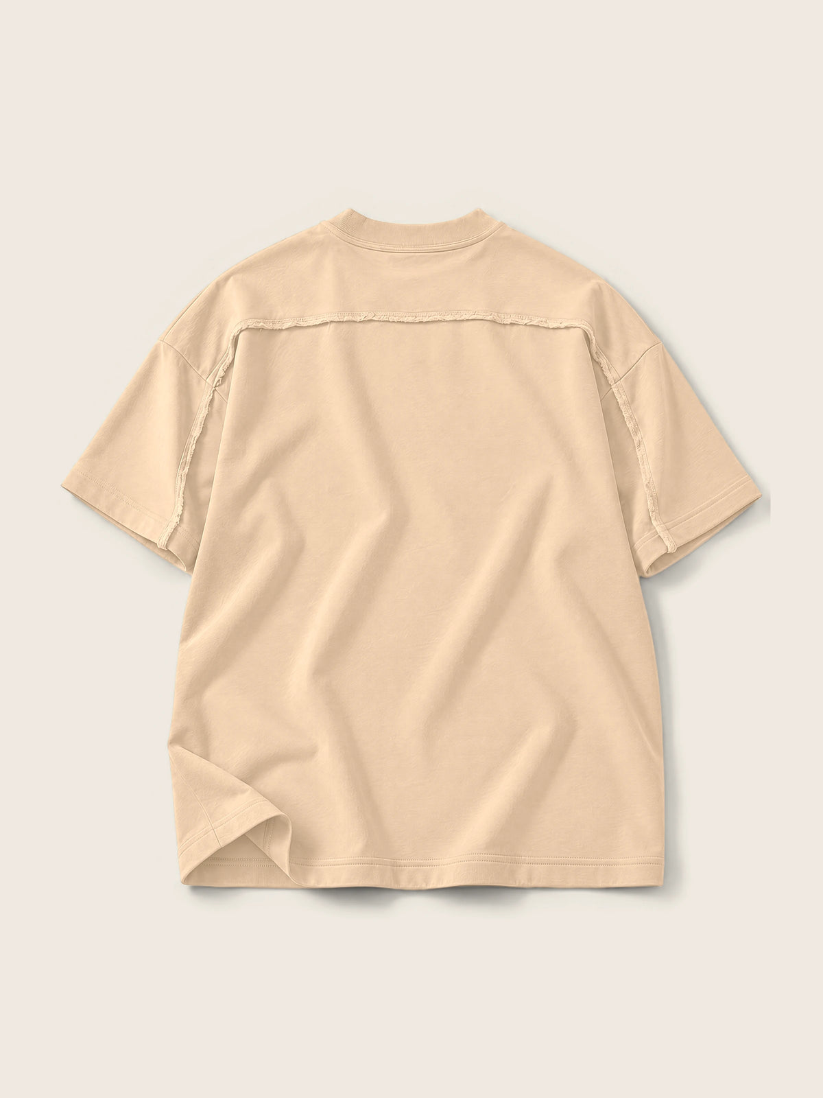 Camiseta Semi Oversize con Cortes 410 g Arena — Imagen del producto 2