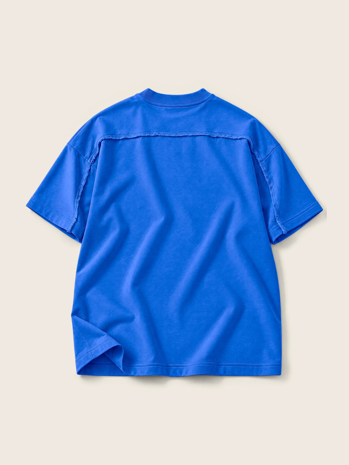 Camiseta Semi Oversize con Cortes 410 g Azul Eléctrico — Imagen del producto 2