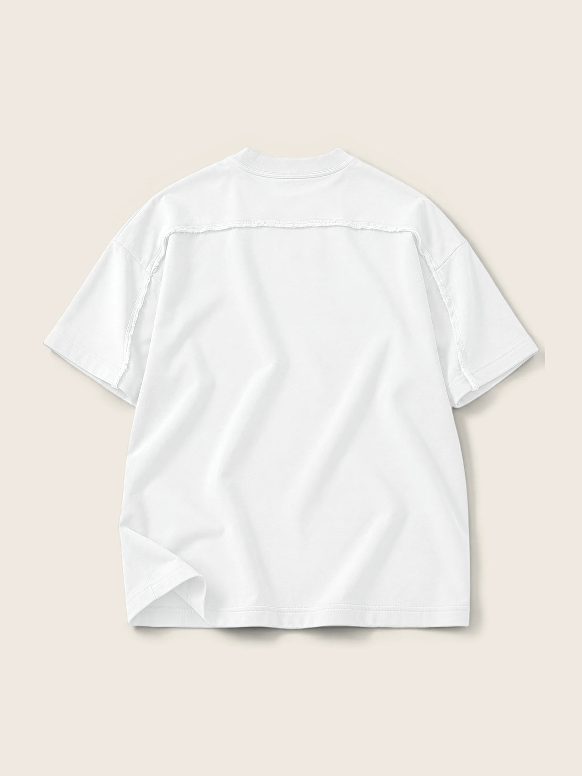 Camiseta Semi Oversize con Cortes 410 g Blanco — Imagen del producto 2