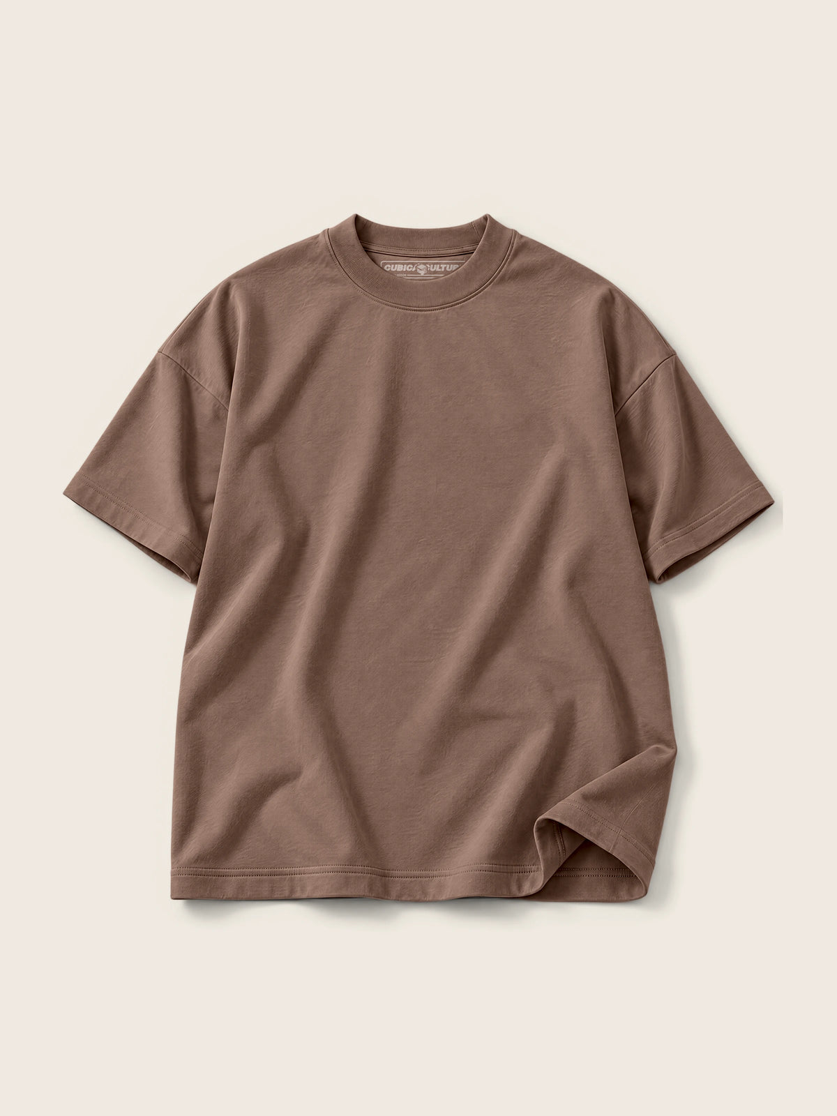 Camiseta Semi Oversize con Cortes 410 g Café Mocka — Imagen del producto 1
