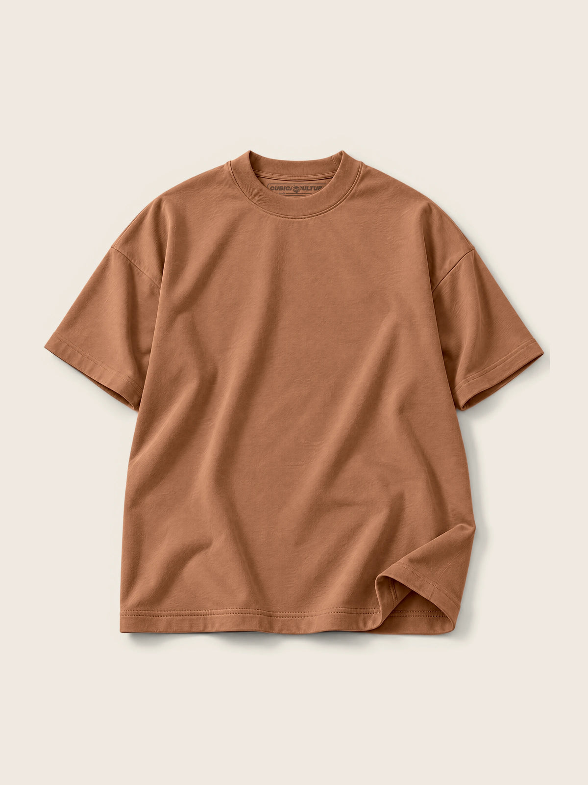 Camiseta Semi Oversize con Cortes 410 g Café Toffee — Imagen del producto 1