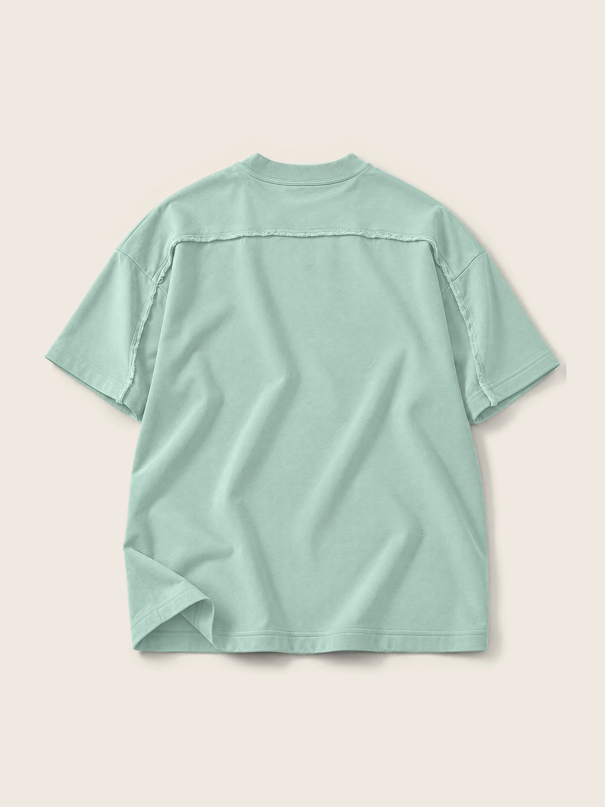 Camiseta Semi Oversize con Cortes 410 g Gris Menta — Imagen del producto 2
