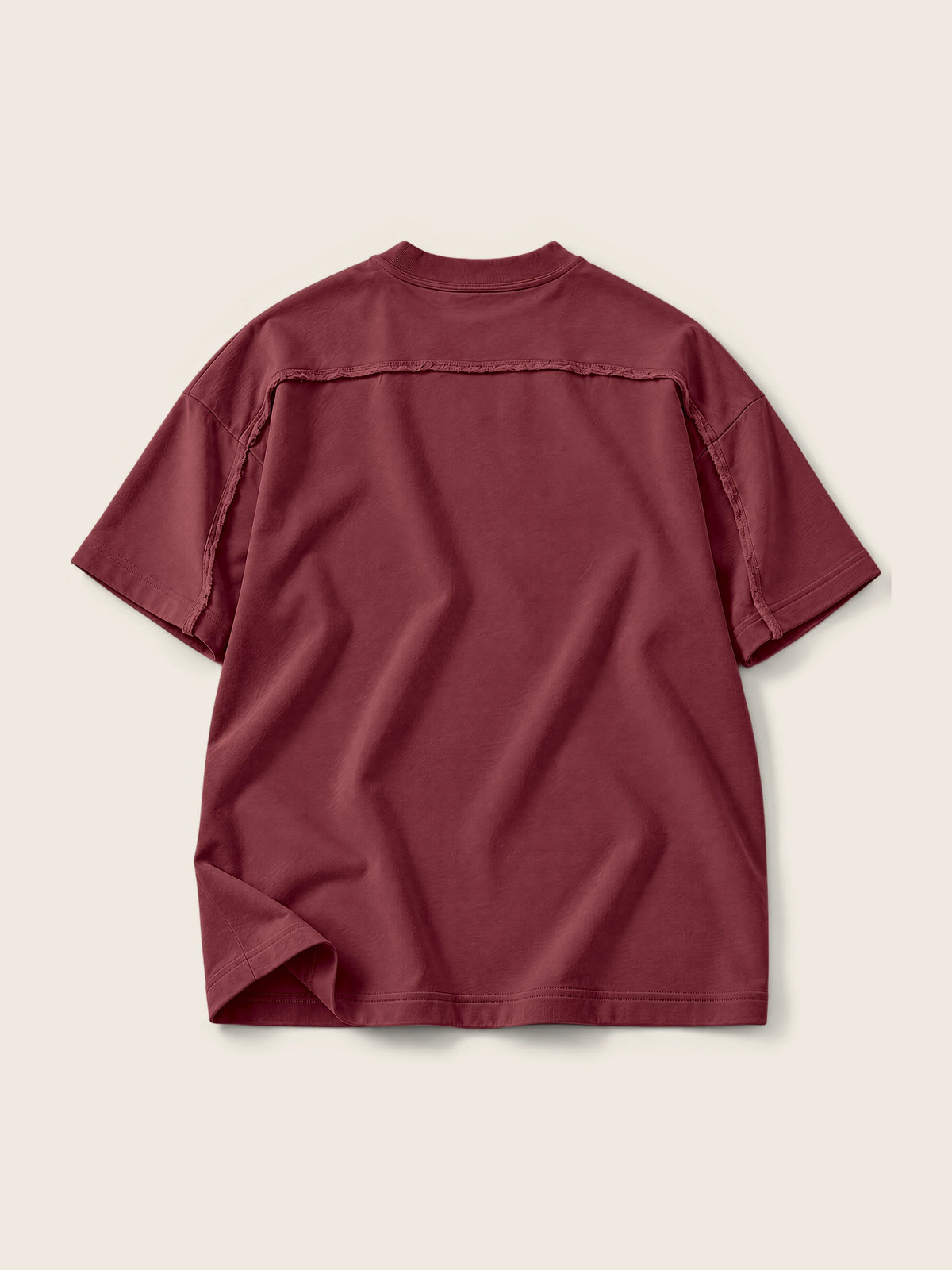 Camiseta Semi Oversize con Cortes 410 g Vino — Imagen del producto 2