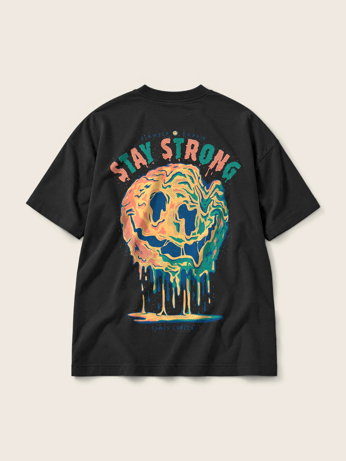 Siempre Sonríe · Camiseta Semi Oversize 310g — Imagen del producto 3