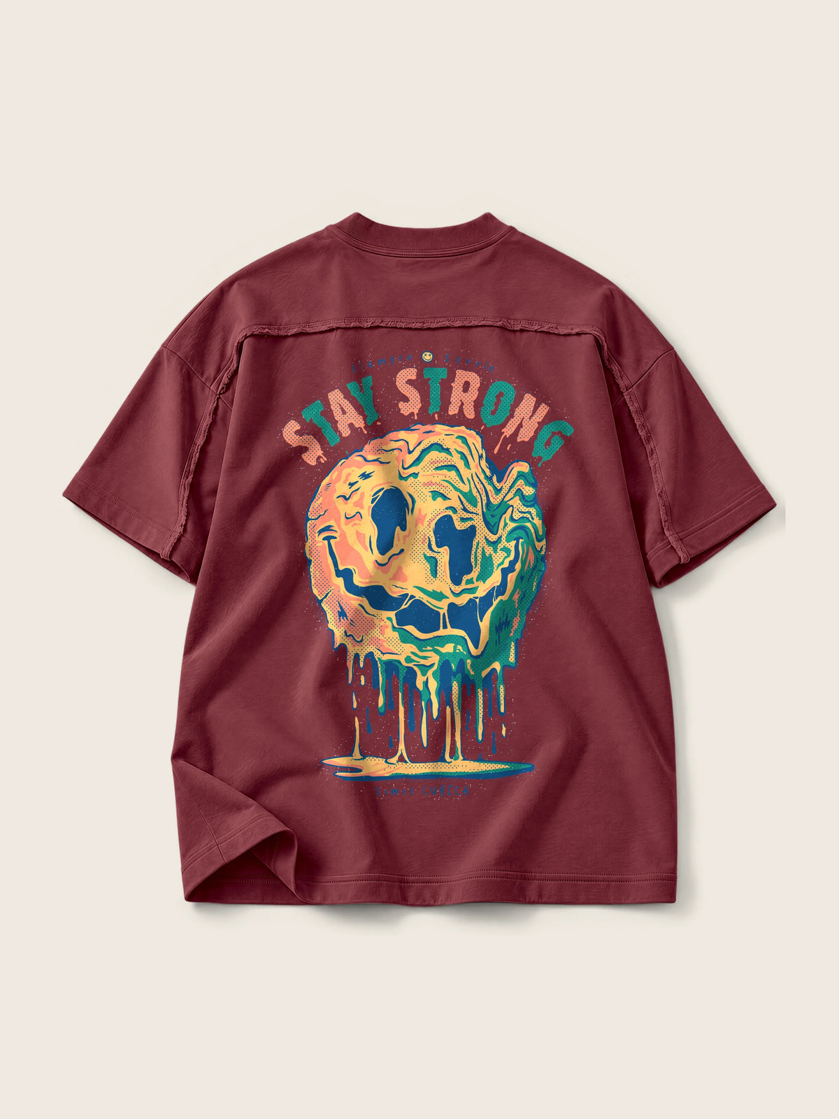 Siempre Sonríe · Camiseta Semi Oversize con Cortes 410g — Imagen del producto 11