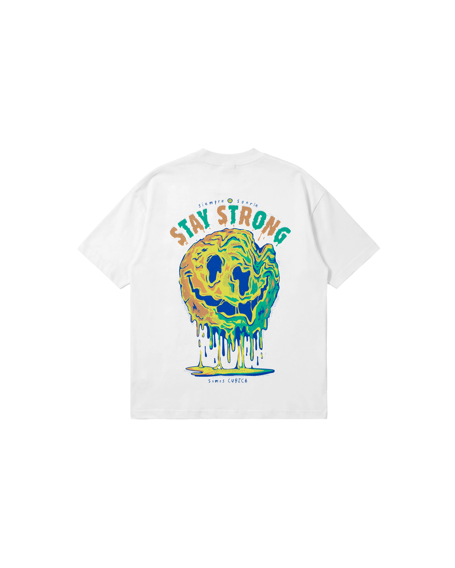Siempre Sonrie Semi Oversize 250 Blanco Cubica