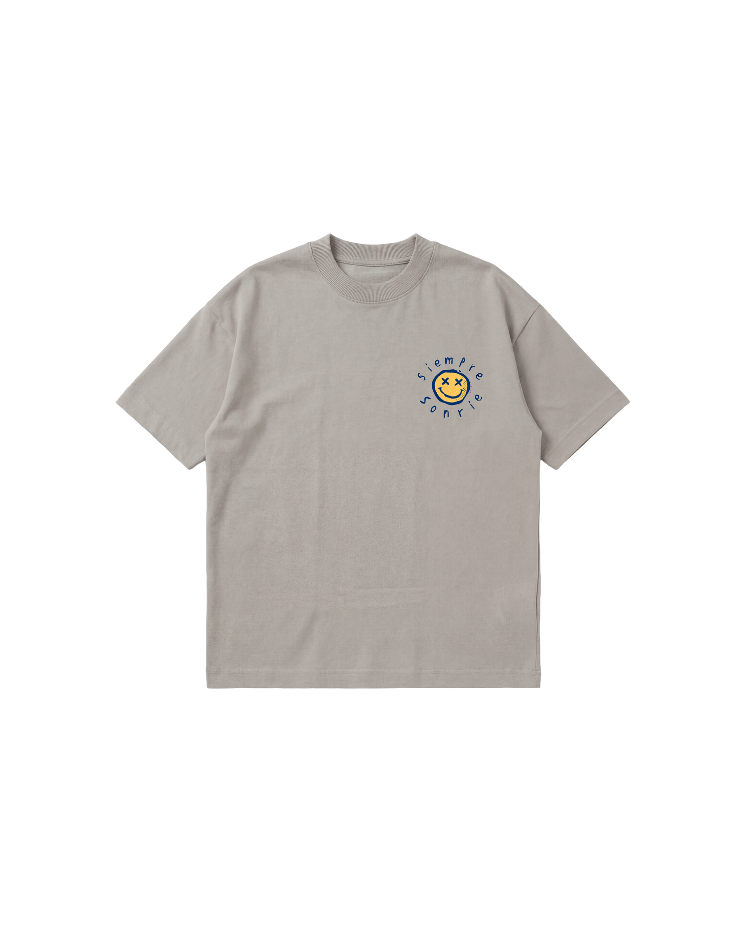 Siempre Sonrie Semi Oversize 250 Gris Cemento Cubica