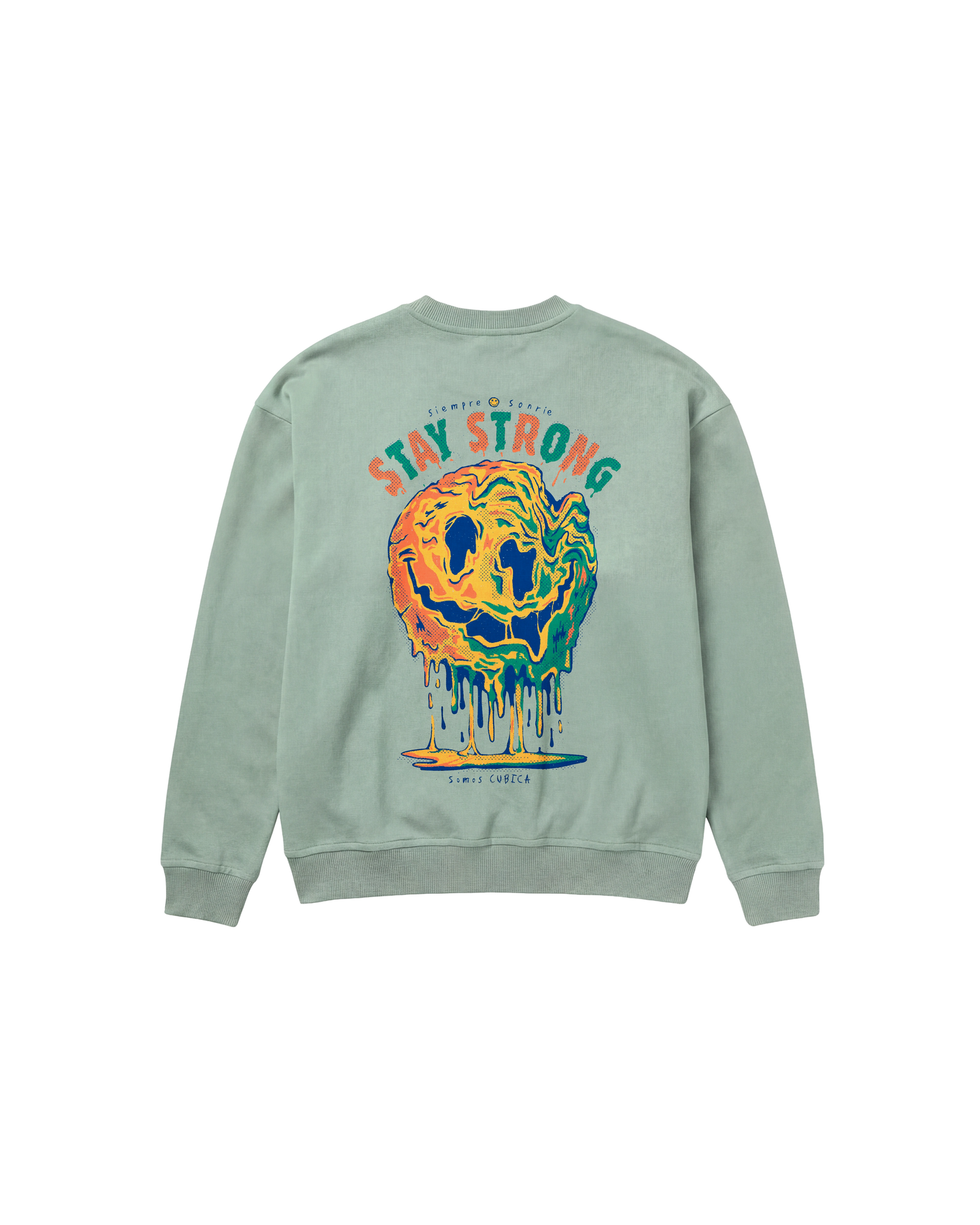 Siempre Sonrie Sweatshirt 410 Verde Menta Cubica