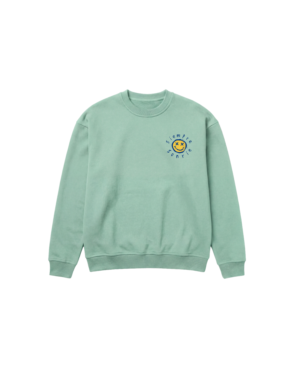 Siempre Sonrie Sweatshirt 410 Verde Menta Cubica