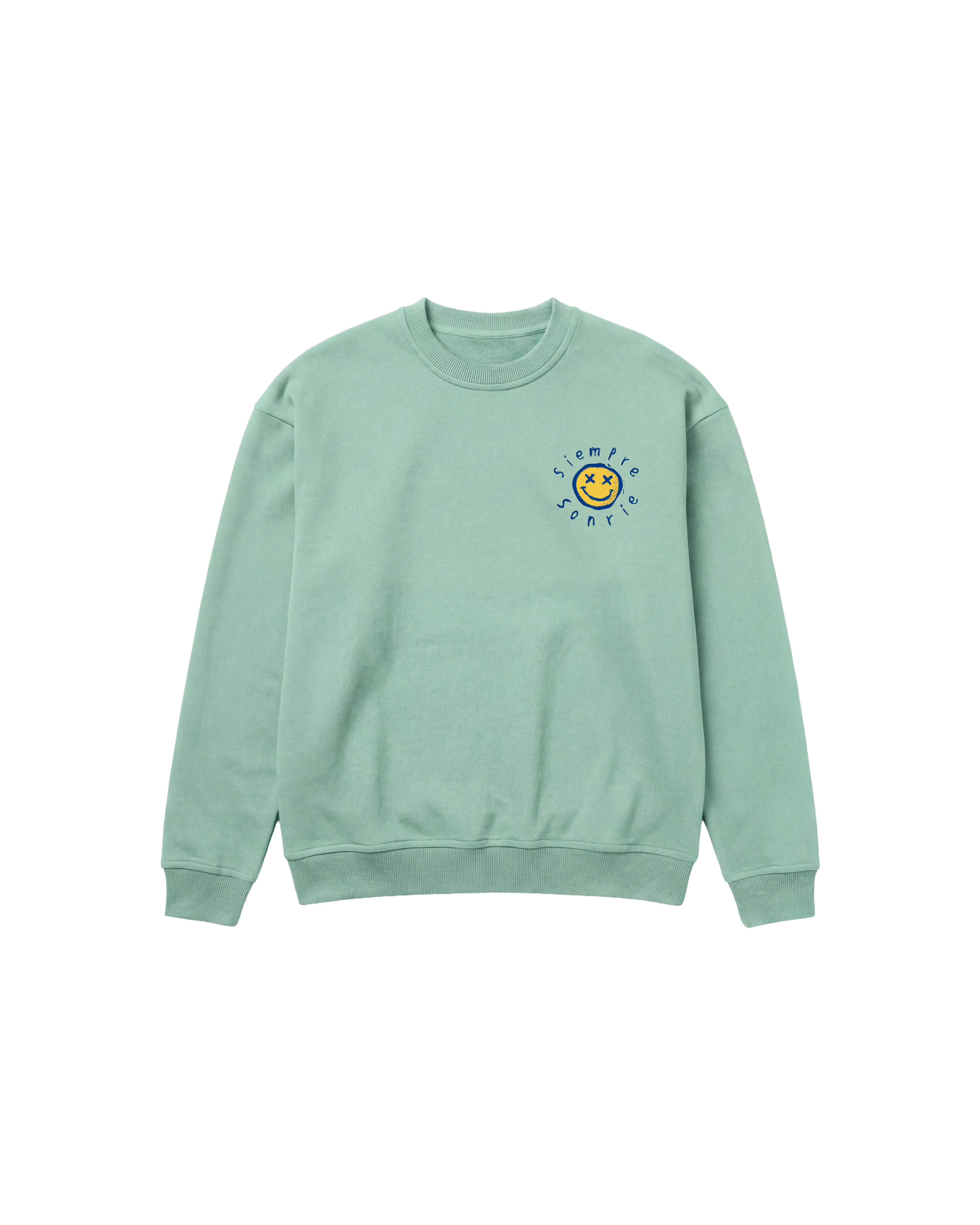 Siempre Sonrie Sweatshirt 410 Verde Menta Cubica