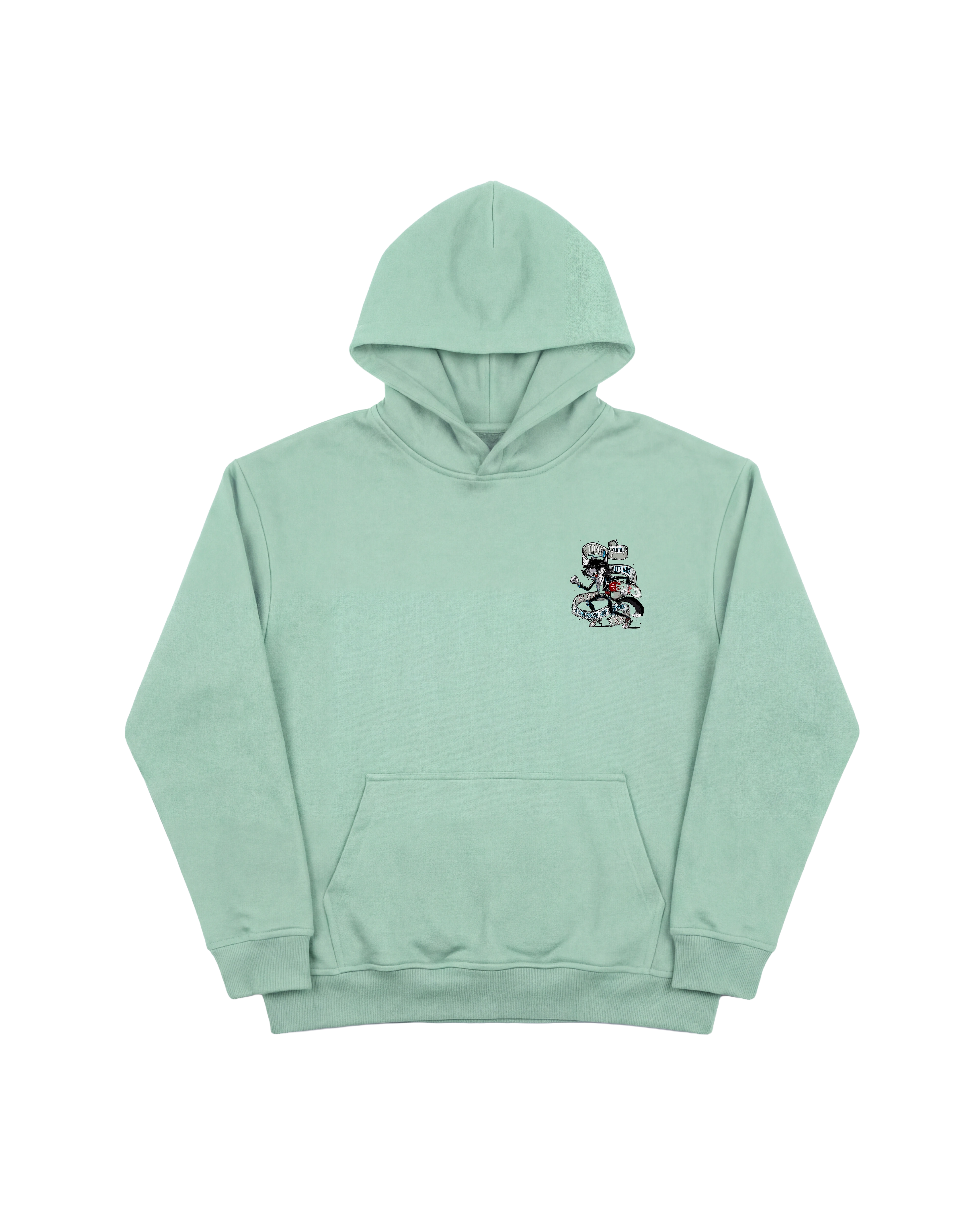 Skate Cat Hoodie 410 Verde Menta Cubica