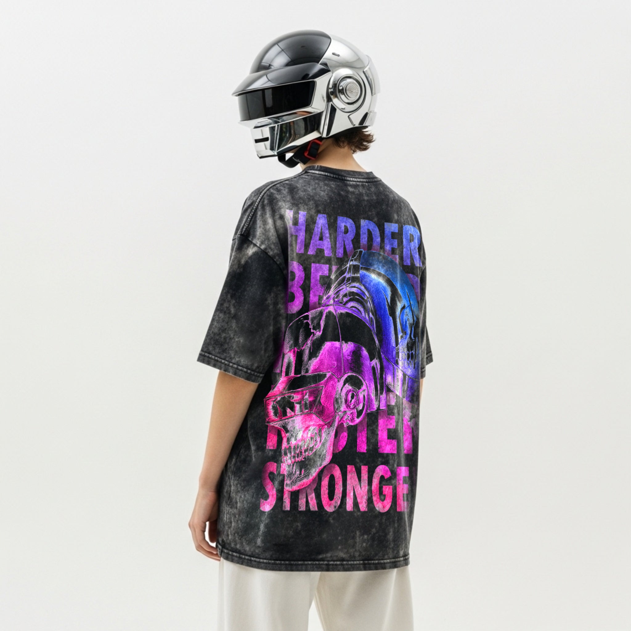 Camiseta Cubica Skull Punk (Inspirado en Daft Punk)