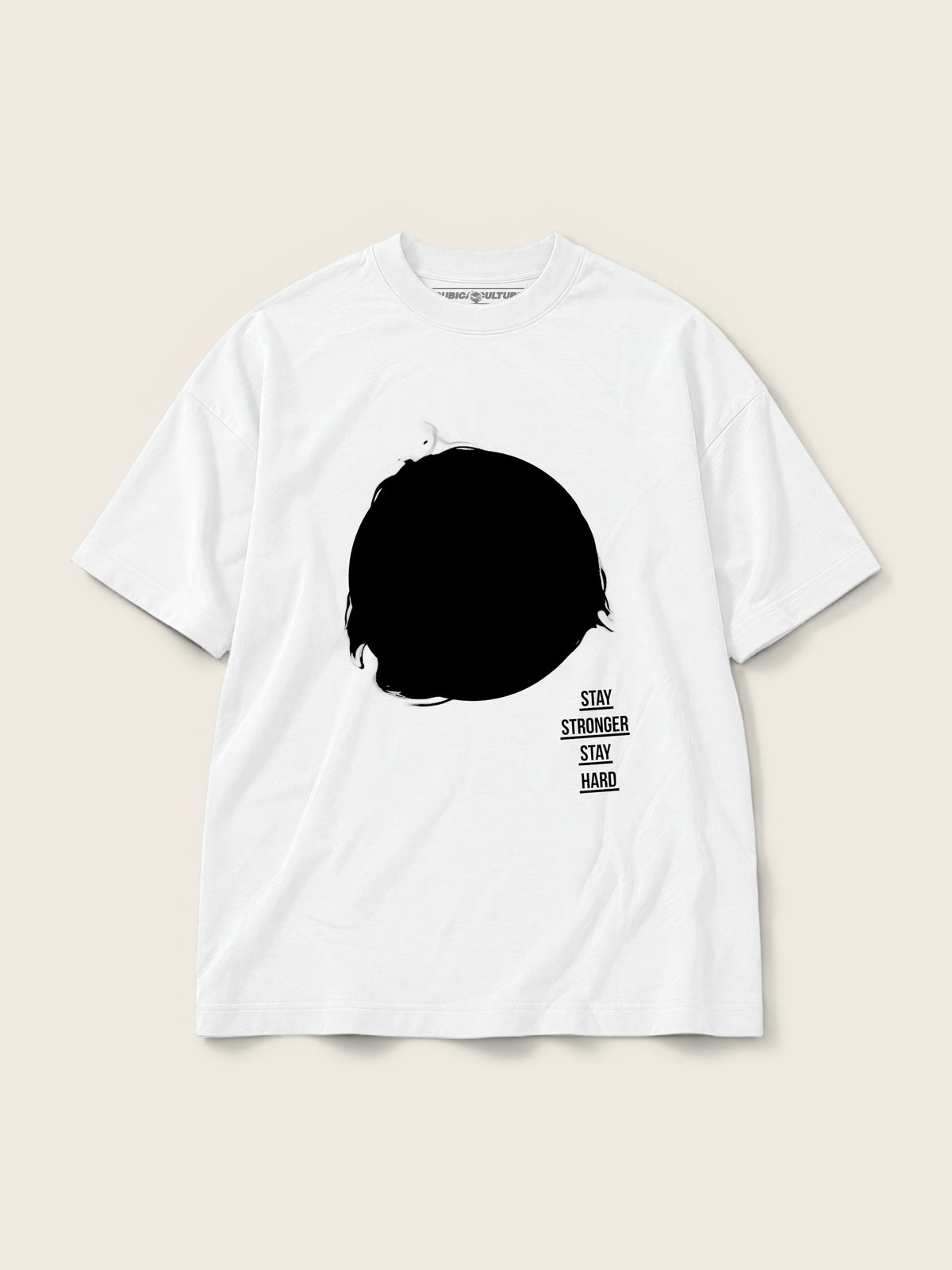 Stay Stronger · Camiseta Semi Oversize 250g Blanco — Imagen del producto 1