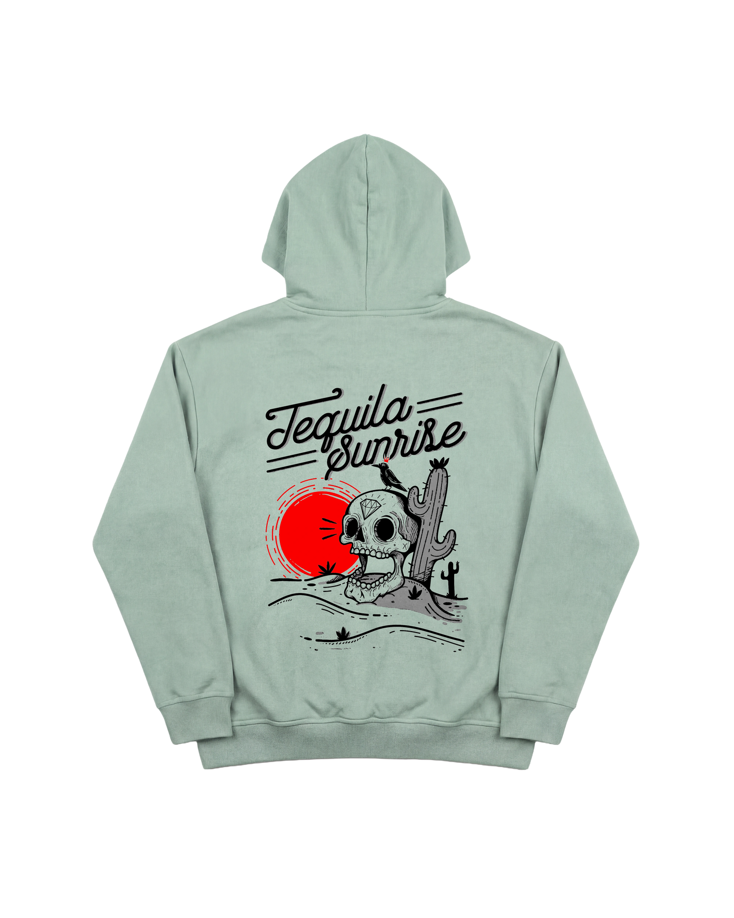 Tequila Sunrise Hoodie 410 Verde Menta Cubica