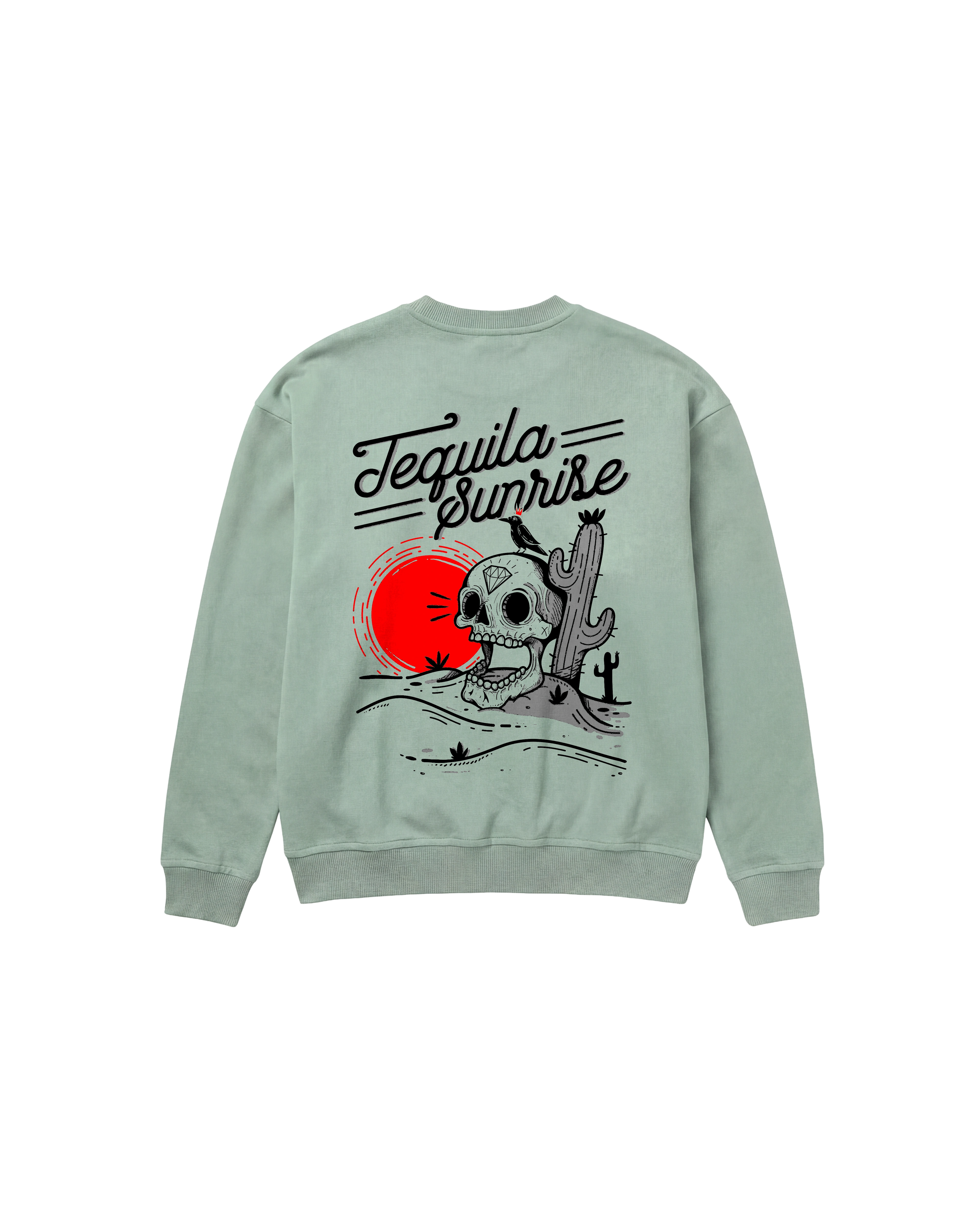 Tequila Sunrise Sweatshirt 410 Verde Menta Cubica