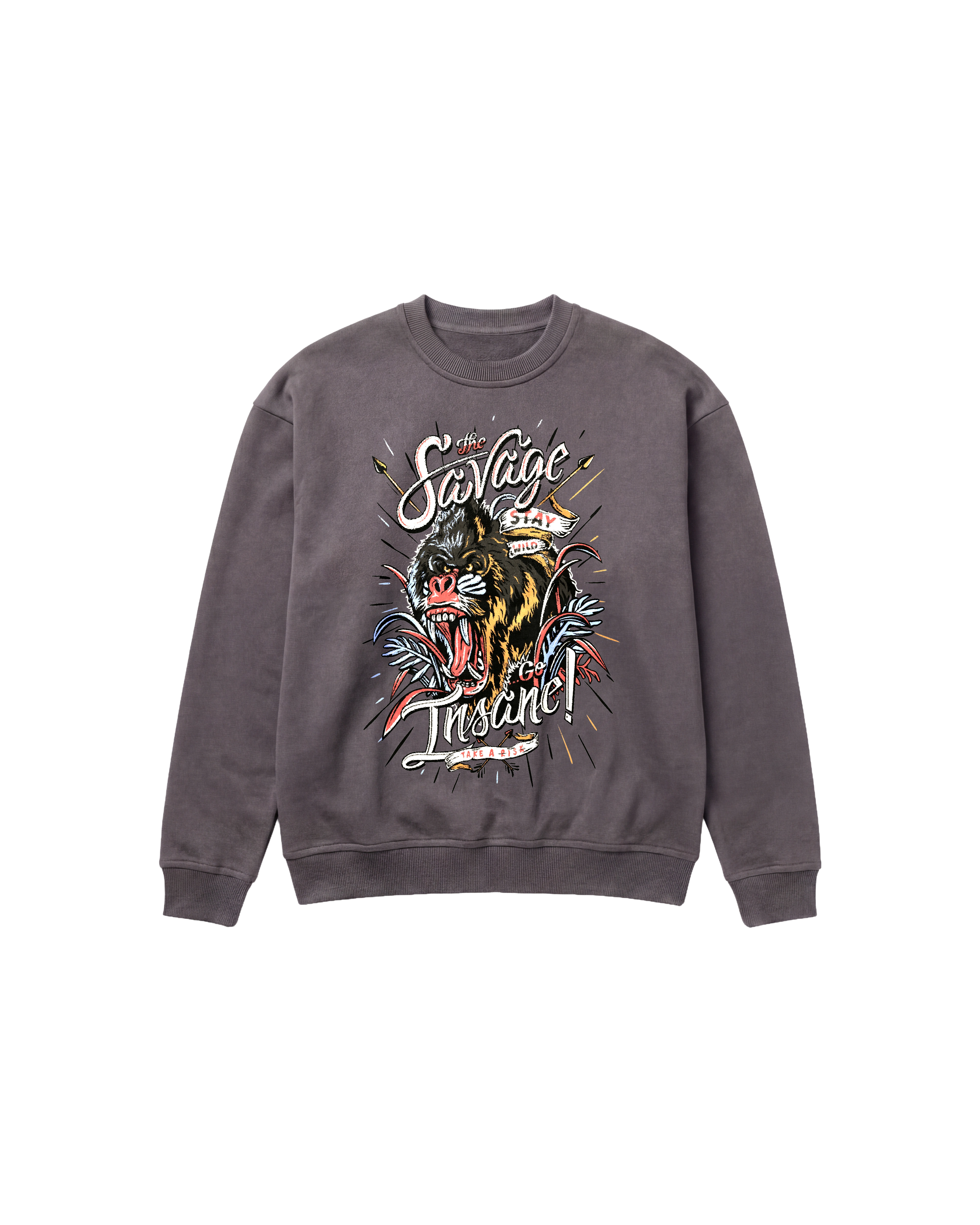 The Savage Sweatshirt 410 Gris Oscuro Cubica