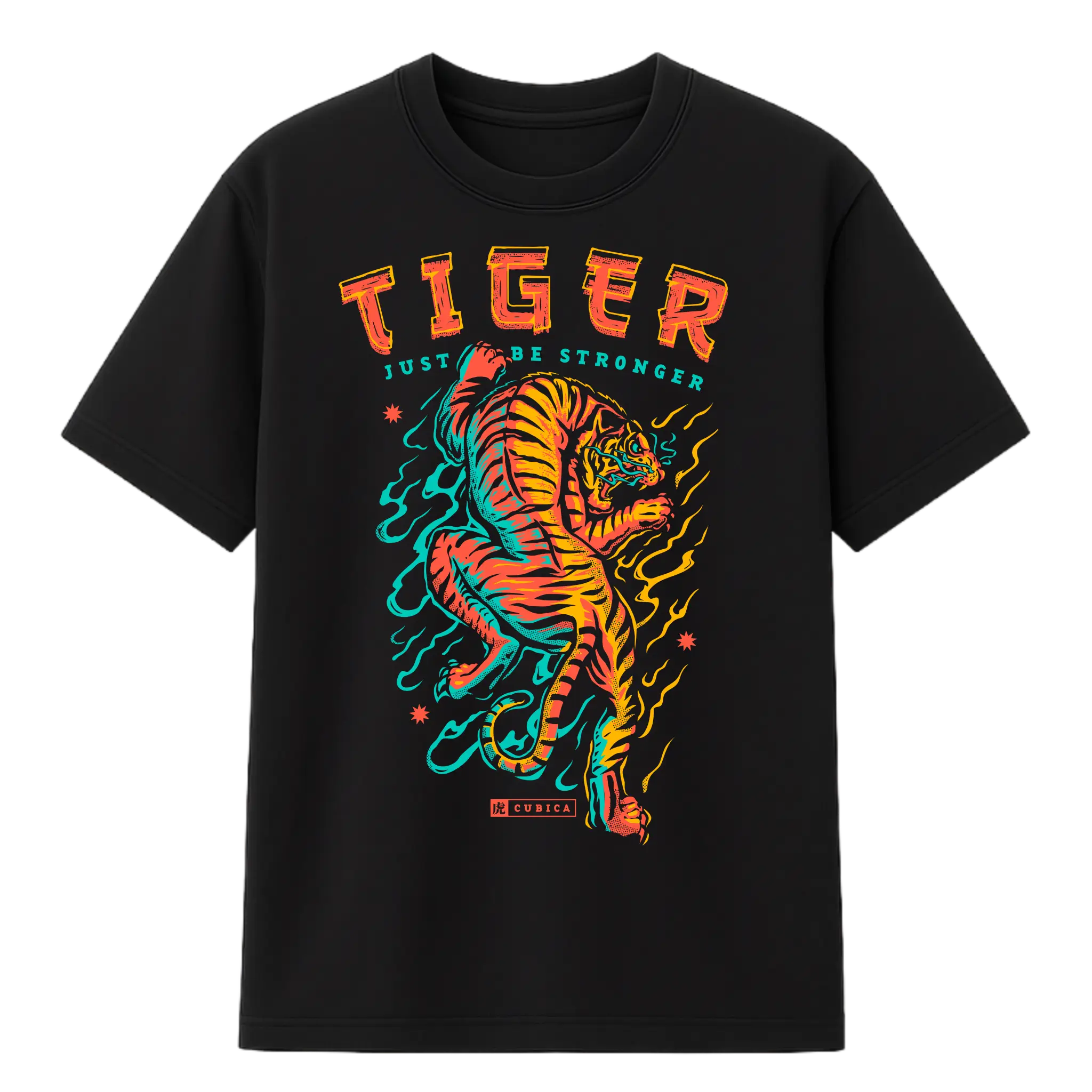 Camiseta Cubica Tiger Just Be Stronger F