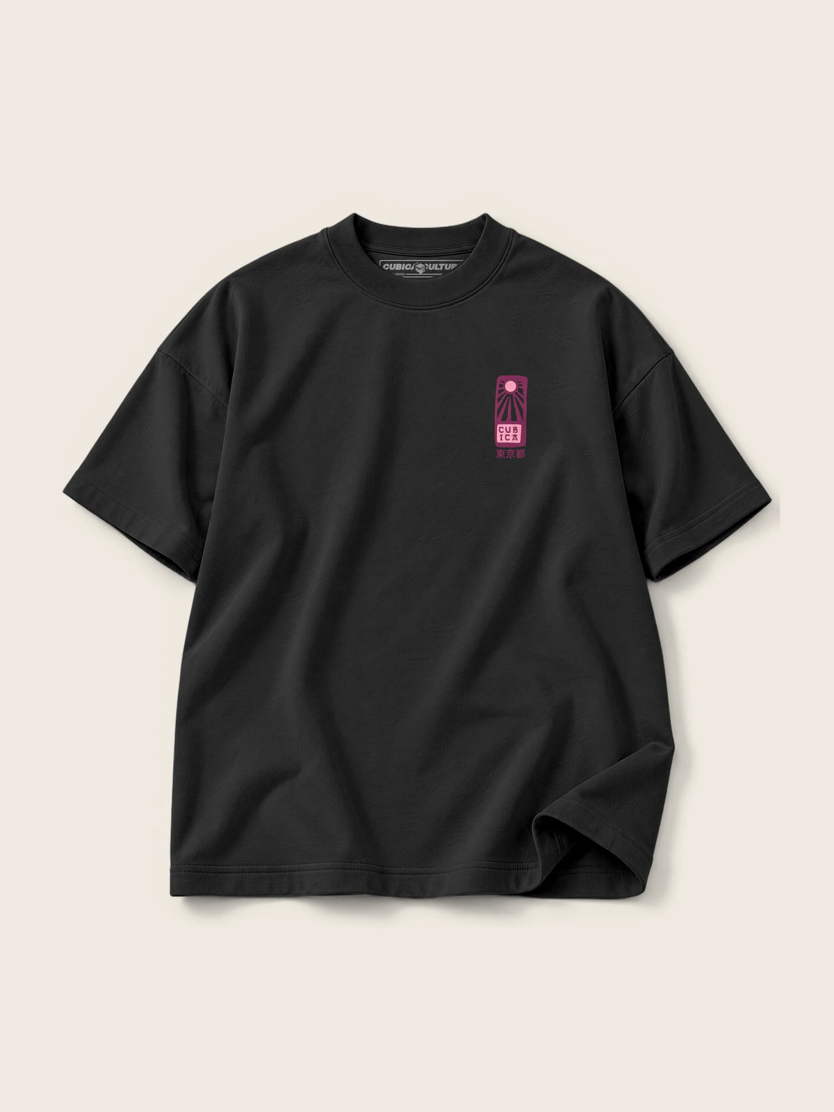 Tokyo 2050 · Camiseta Semi Oversize con Cortes 410g Negro — Imagen del producto 4