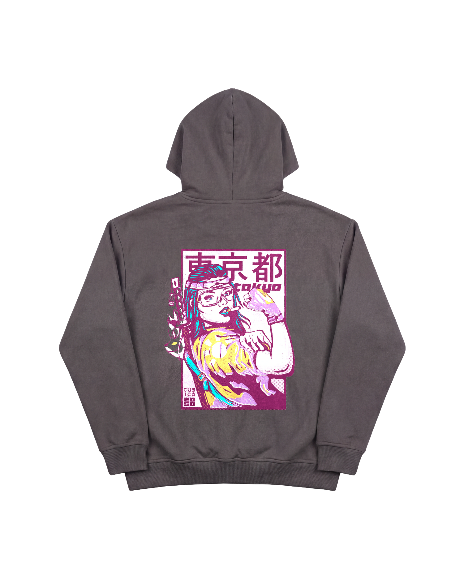 Tokyo 2050 Hoodie 410 Gris Oscuro Cubica