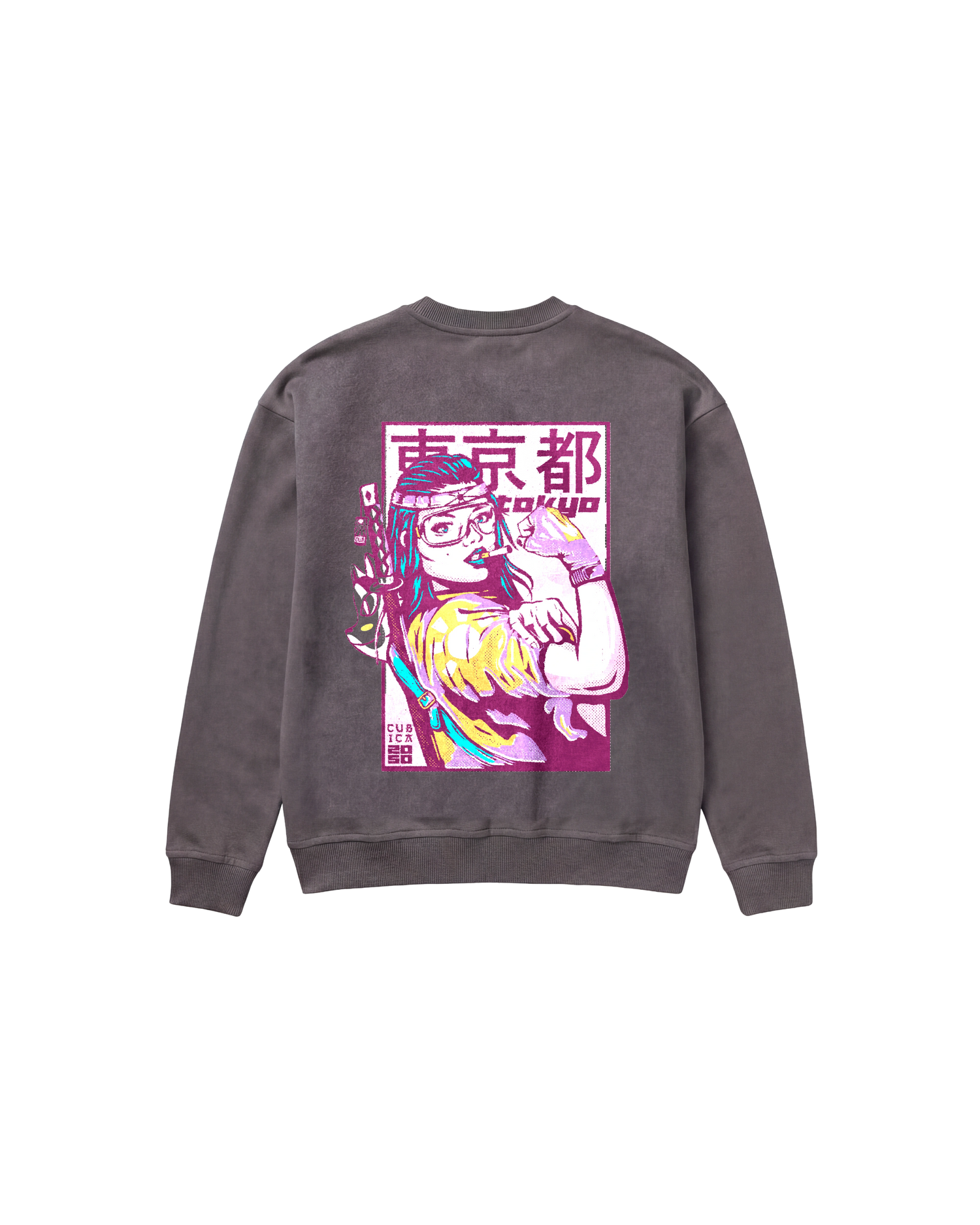 Tokyo 2050 Sweatshirt 410 Gris Oscuro Cubica