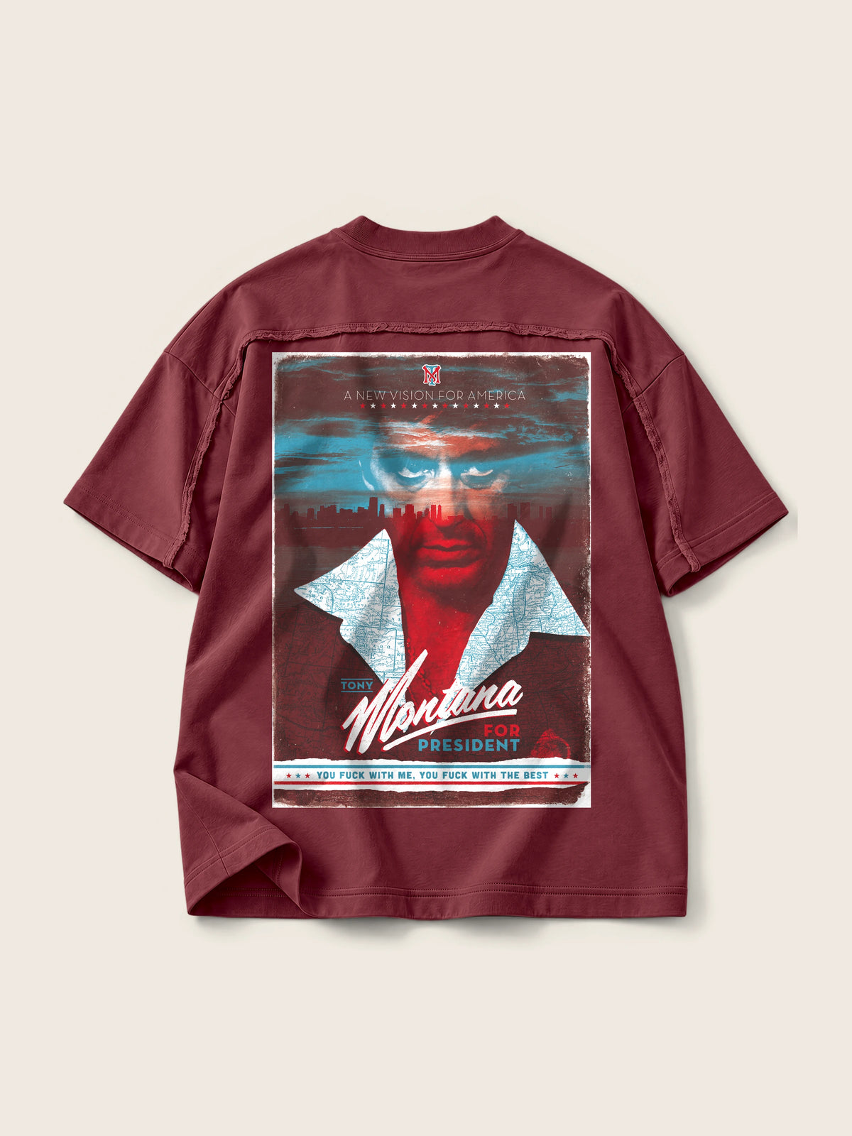 Tony Montana · Camiseta Semi Oversize con Cortes 410g — Imagen del producto 11