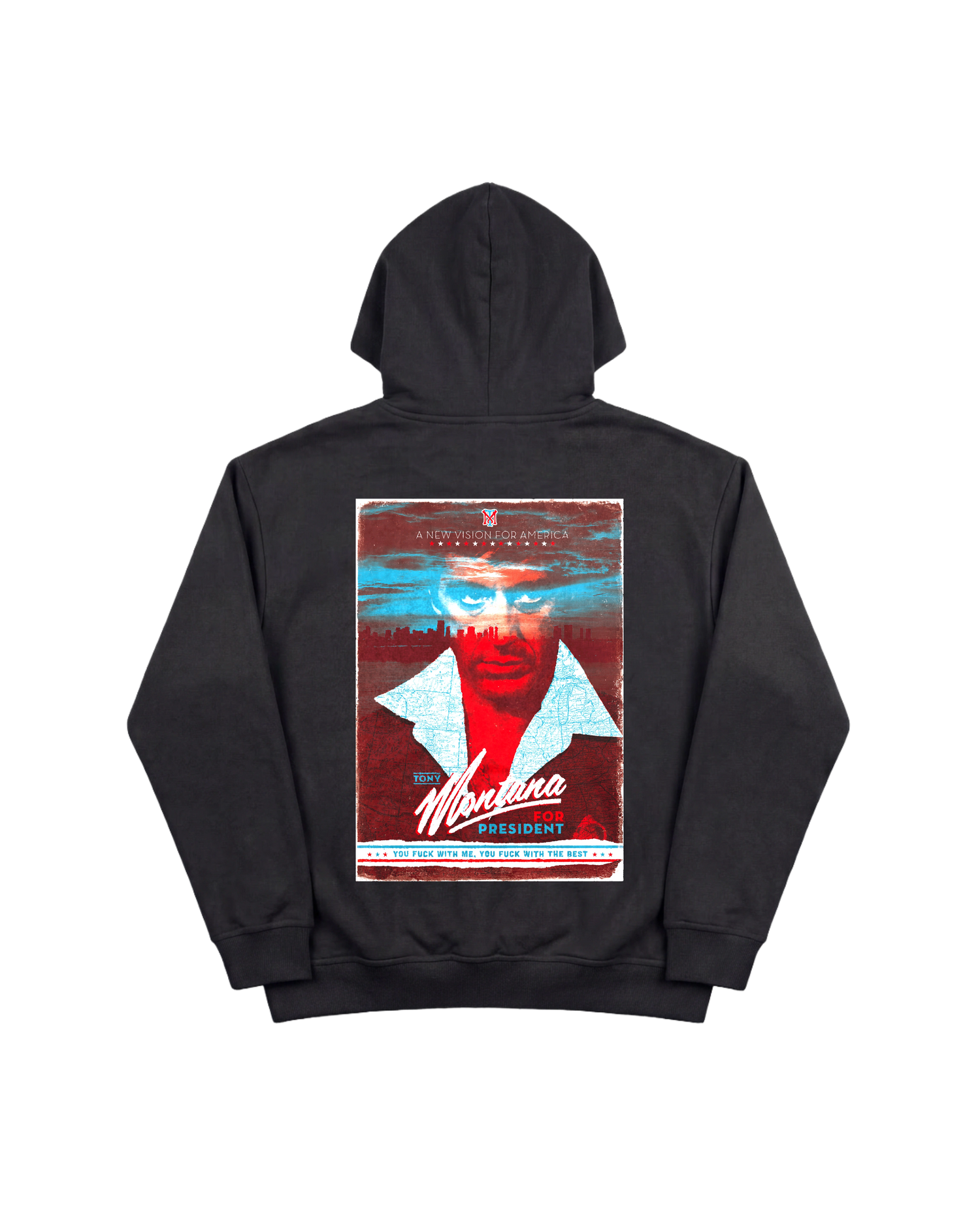 Tony Montana Hoodie 410 Negro Cubica