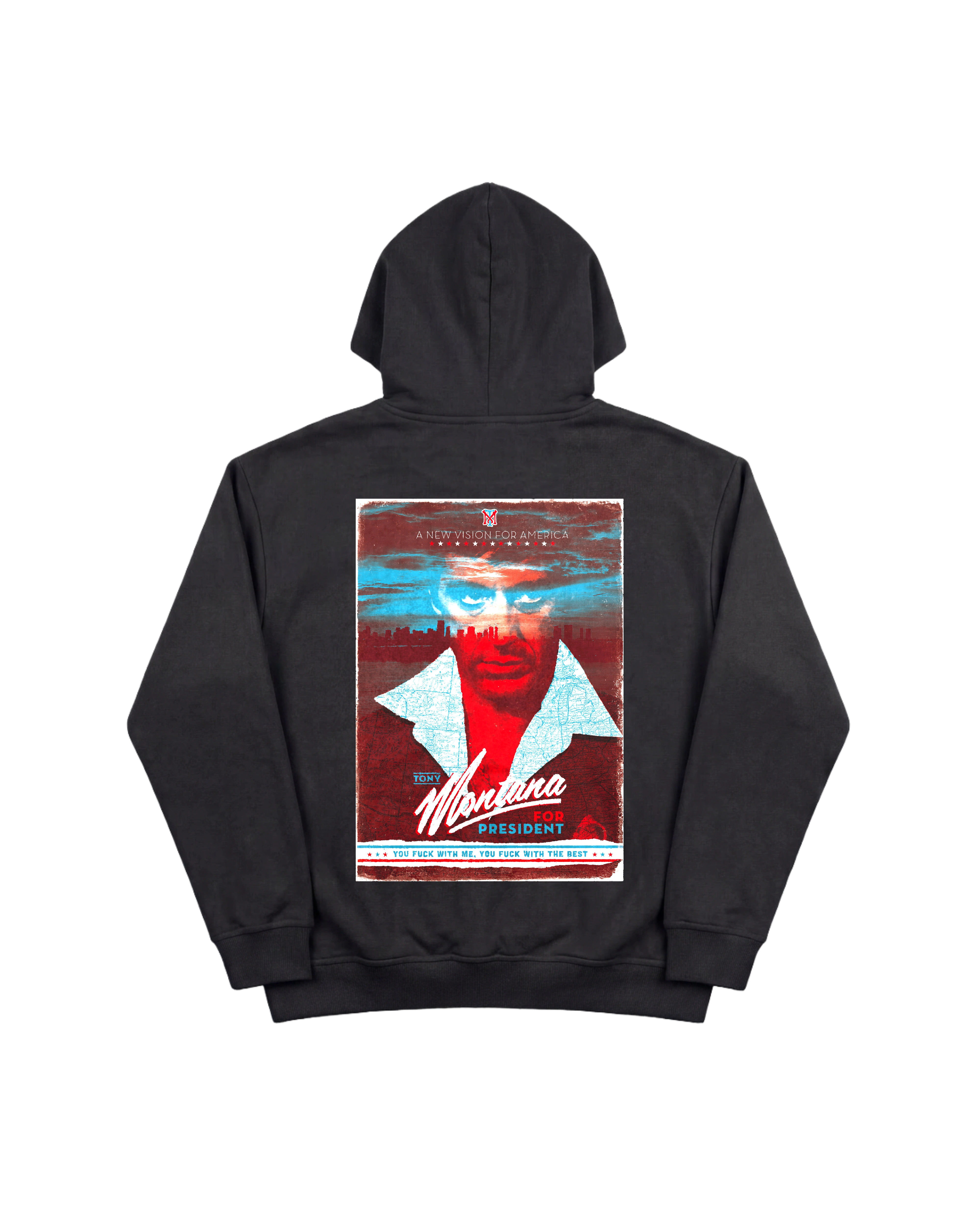 Tony Montana Hoodie 410 Negro Cubica