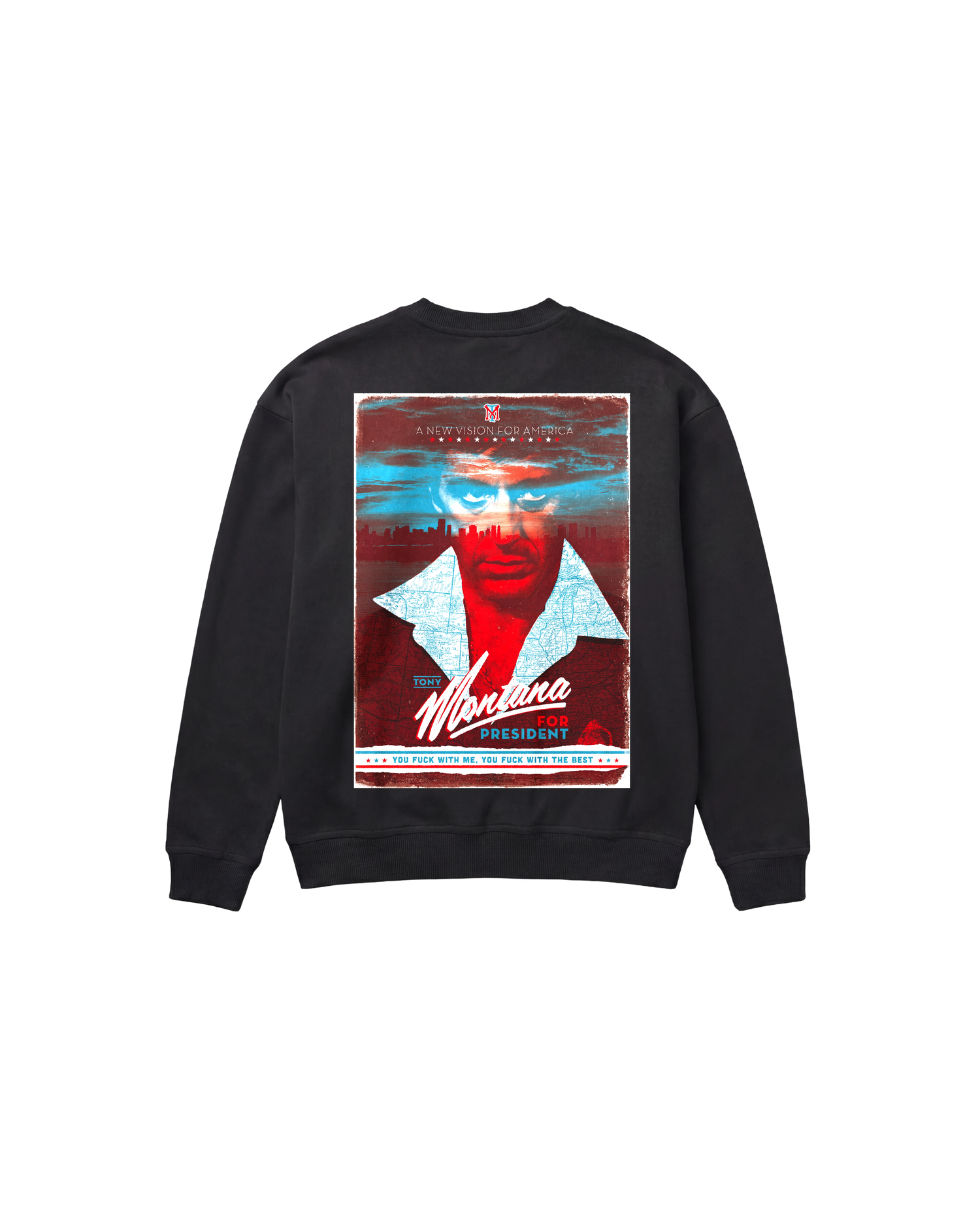 Tony Montana Sweatshirt 410 Negro Cubica