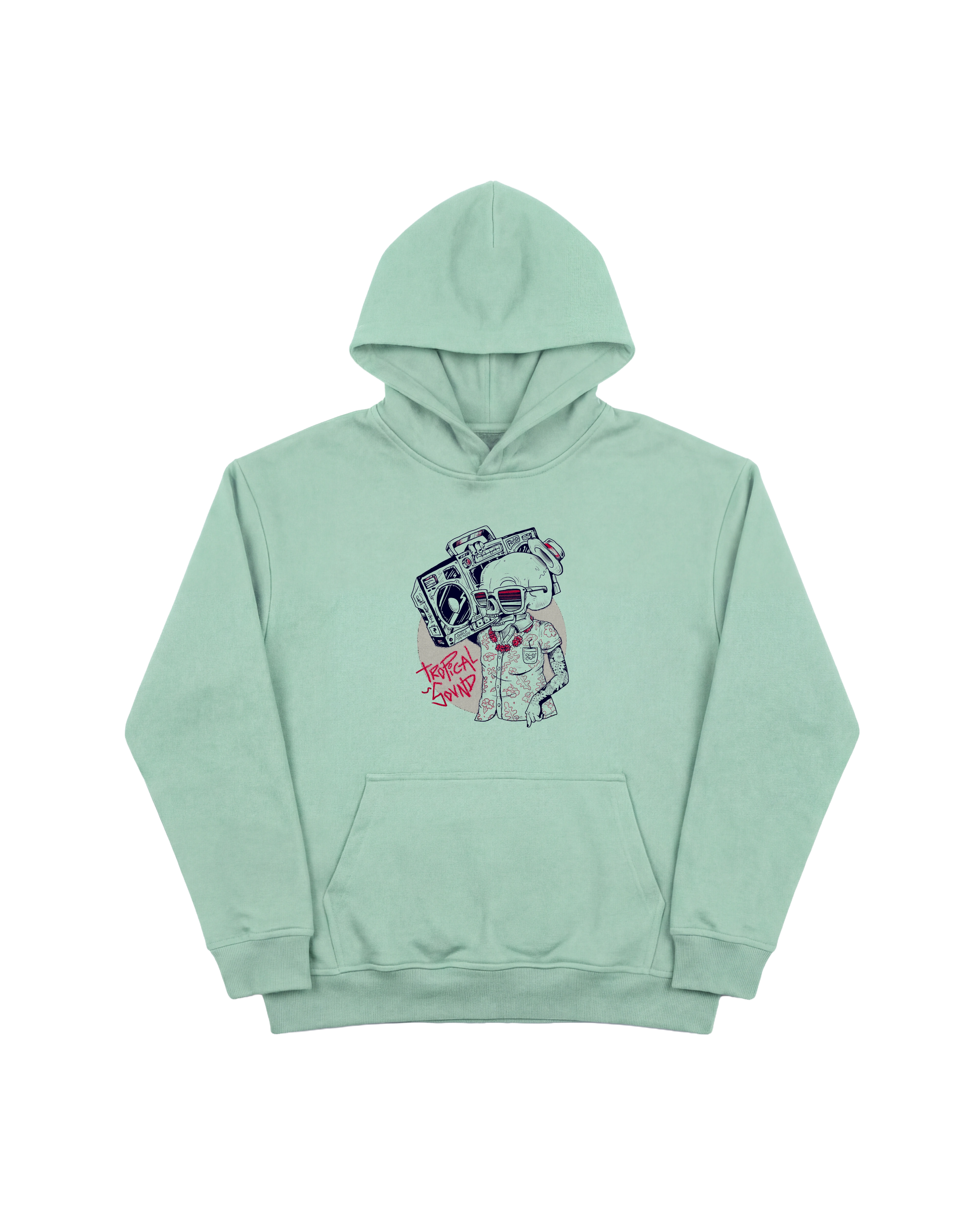 Tropical Sound Hoodie 410 Verde Menta Cubica